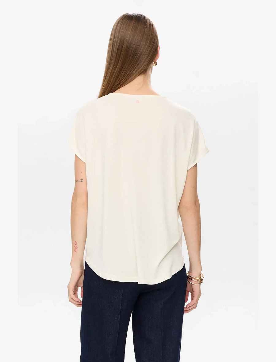 Nümph - NUTILIA SS BLOUSE - bluzki z krótkim rękawem - pristine - 3