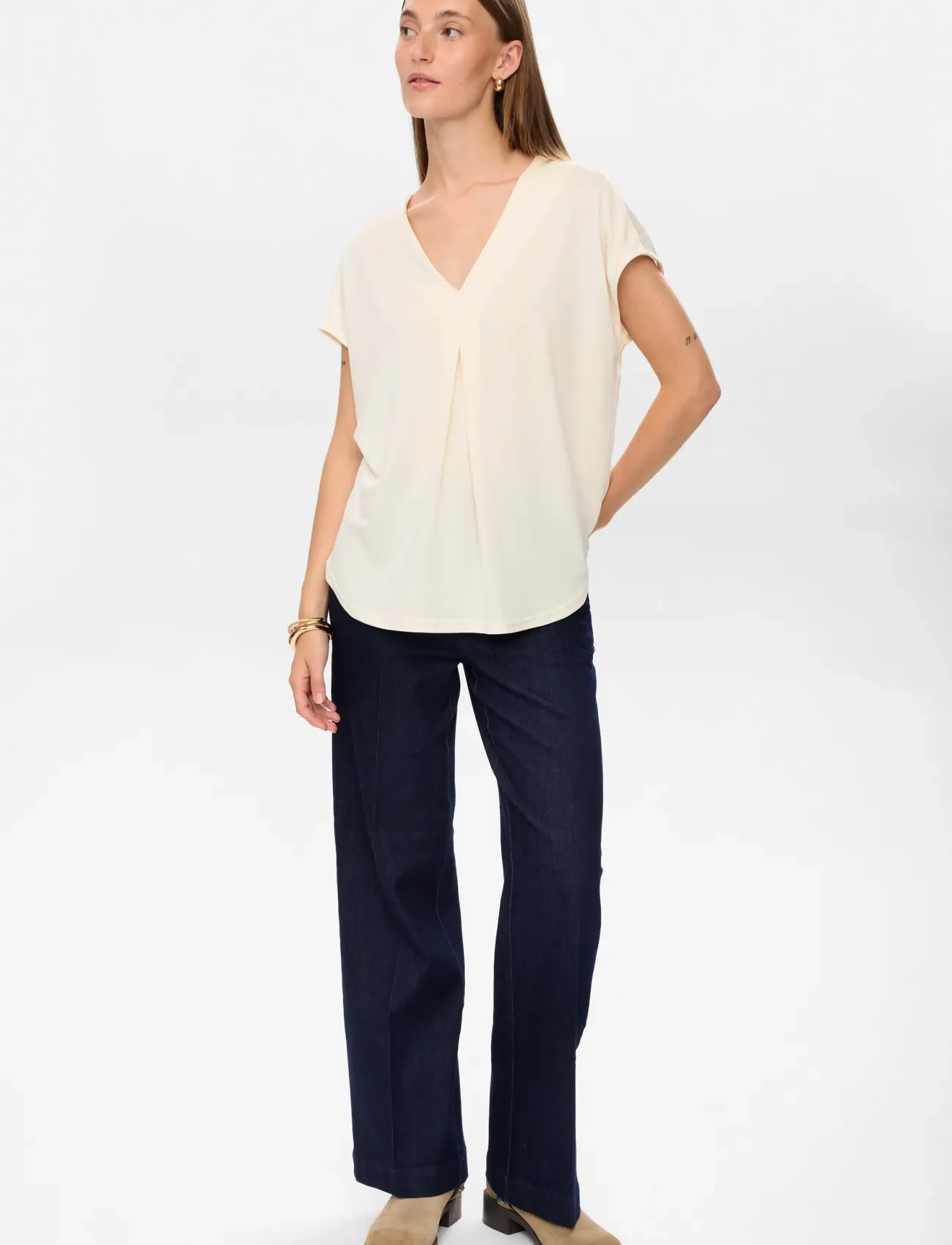 Nümph - NUTILIA SS BLOUSE - bluzki z krótkim rękawem - pristine - 4