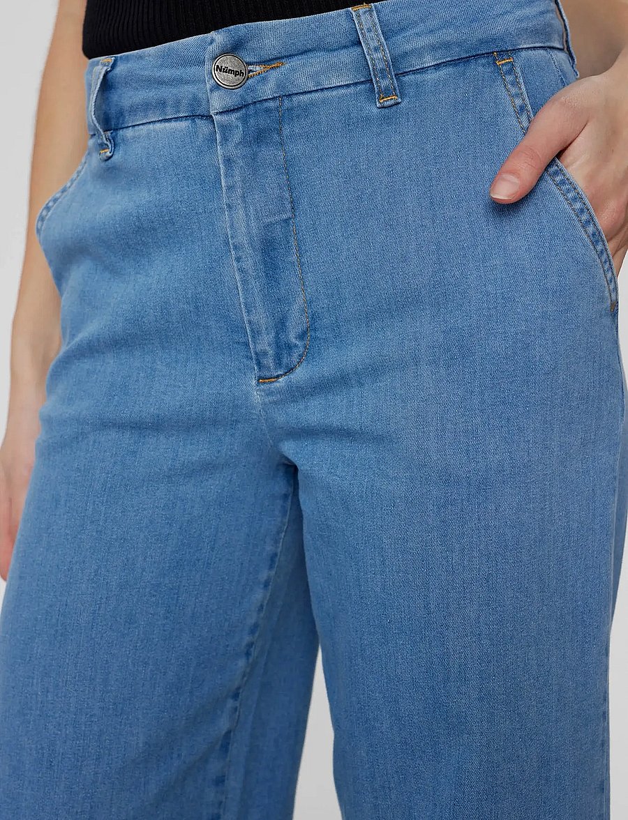 Nümph - NUAMBER PANTS - LIGHT BLUE - gerade jeans - light blue denim - 5