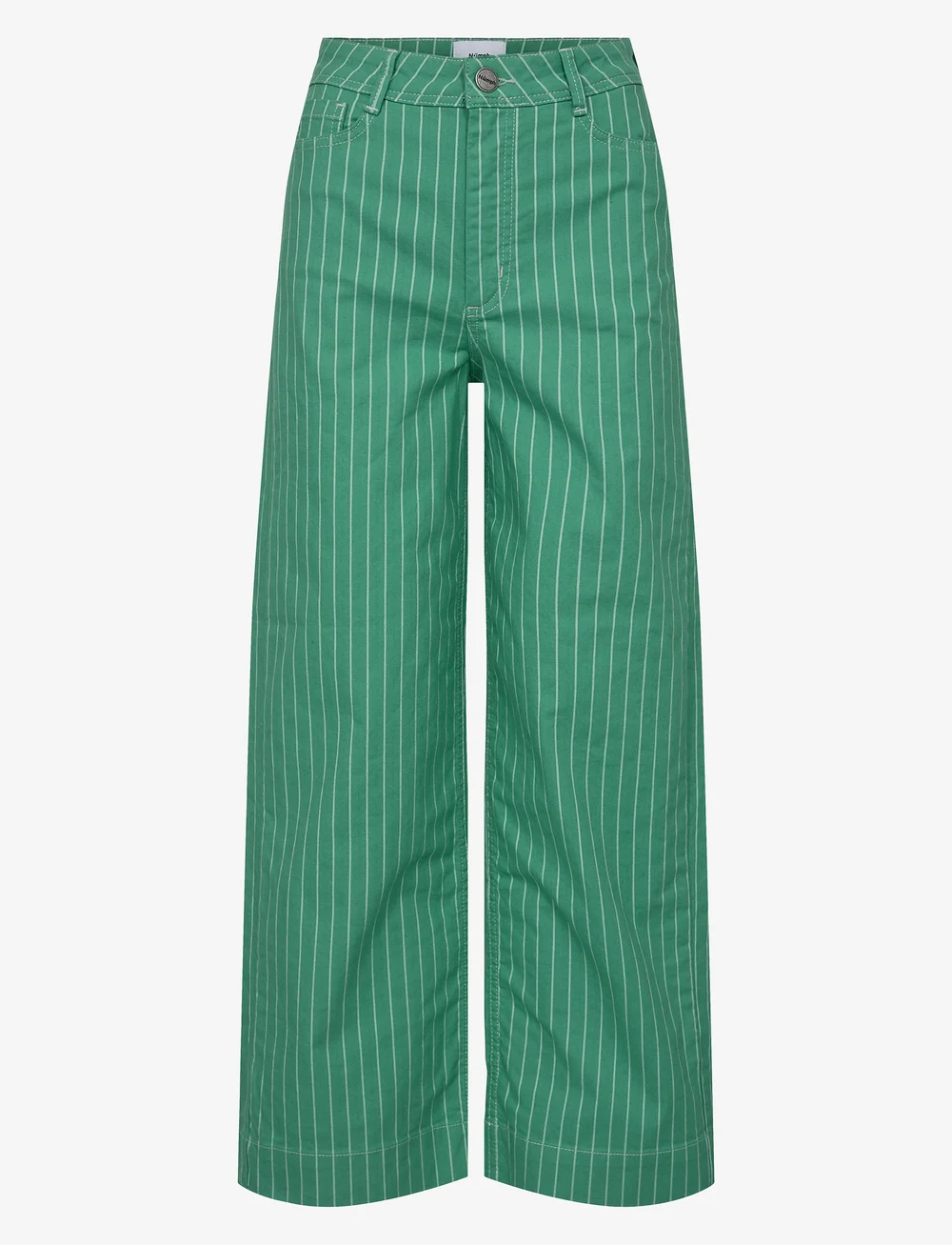 Jeans with 2025 green stripe