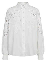 Nümph - NULIMA SHIRT - langärmlige hemden - bright white - 0