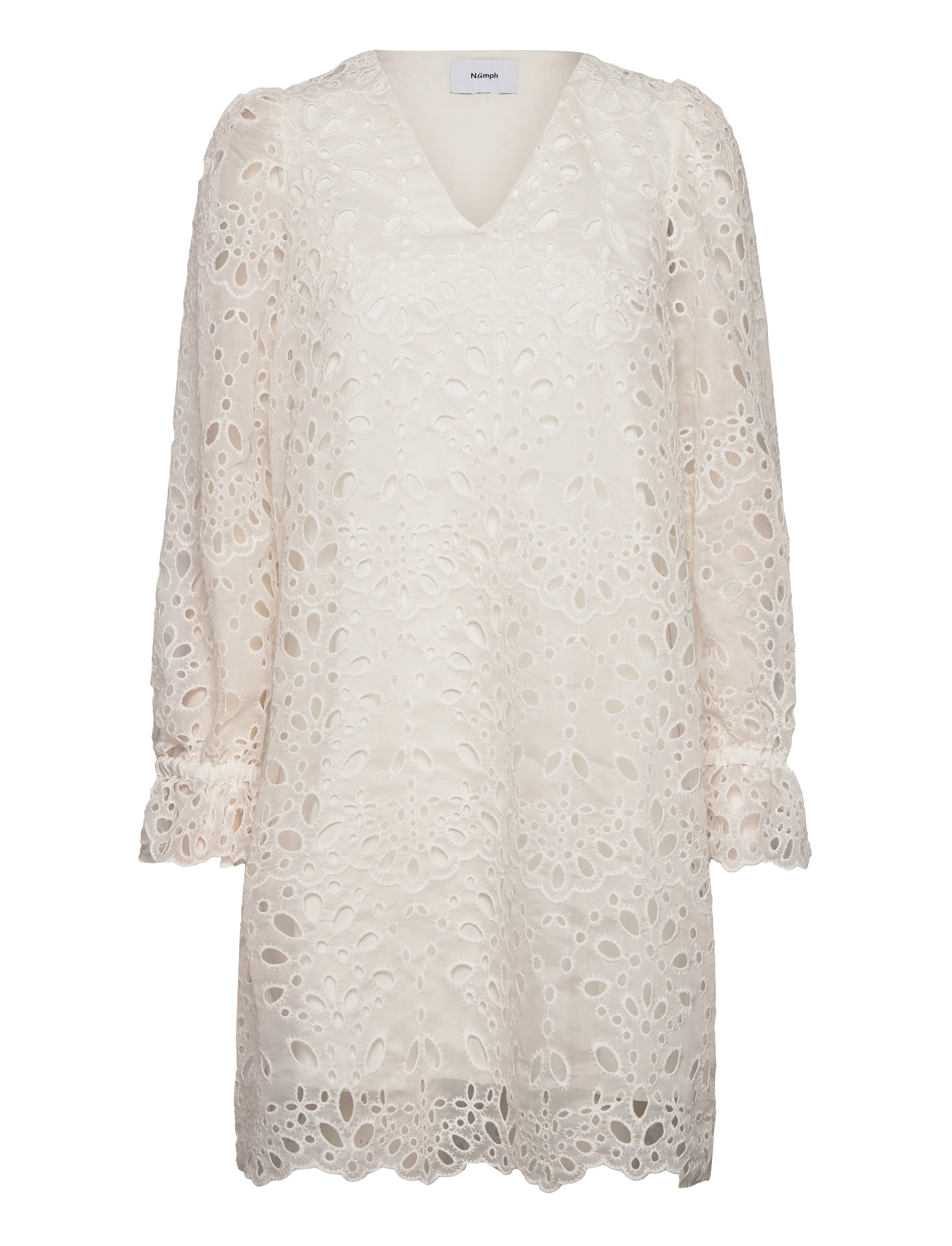 Nümph NUELIZA DRESS - Kleider - CLOUD DANCER / white