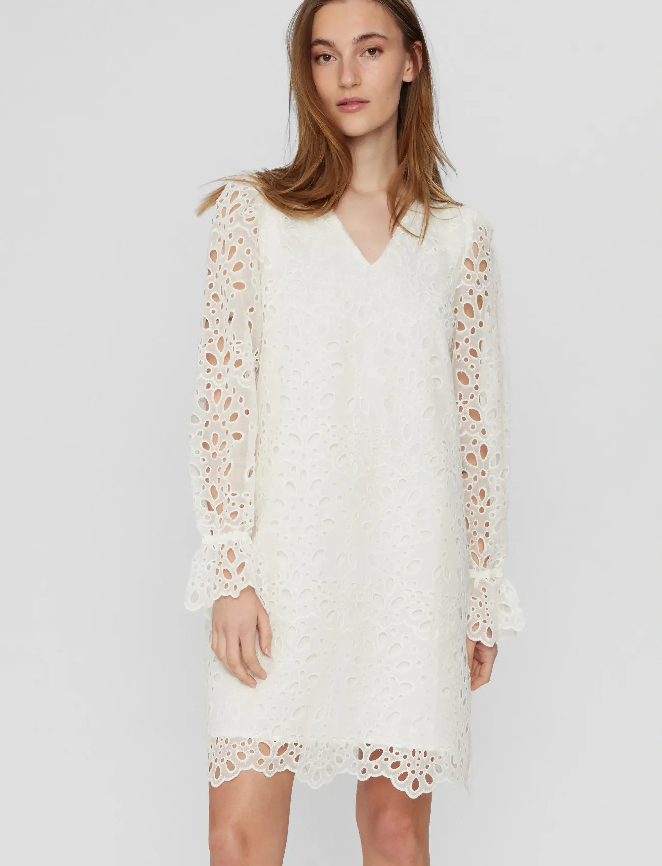 Nümph NUELIZA DRESS - Kleidid - CLOUD DANCER / white