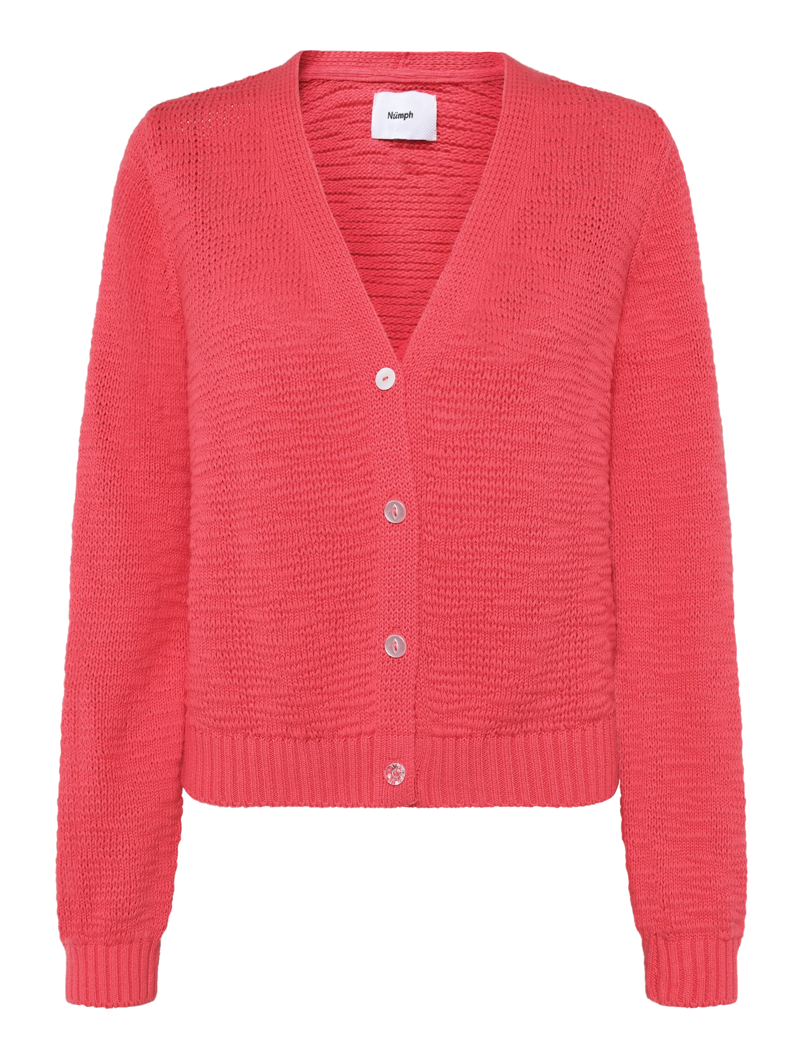 Nümph NUMIRNA CROPPED CARDIGAN - Kardiganid - GERANIUM / coral