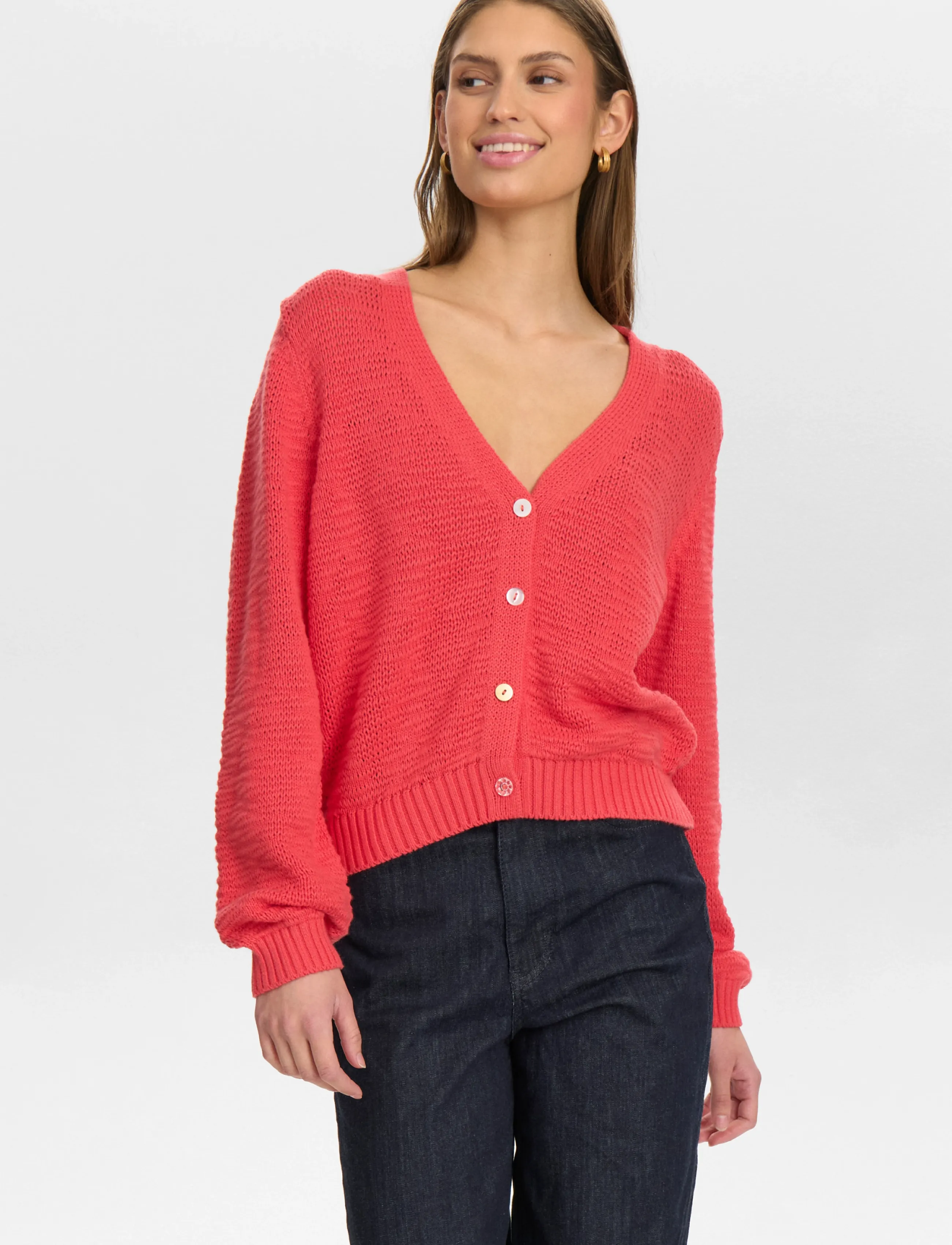 Nümph - NUMIRNA CROPPED CARDIGAN - geranium - 2