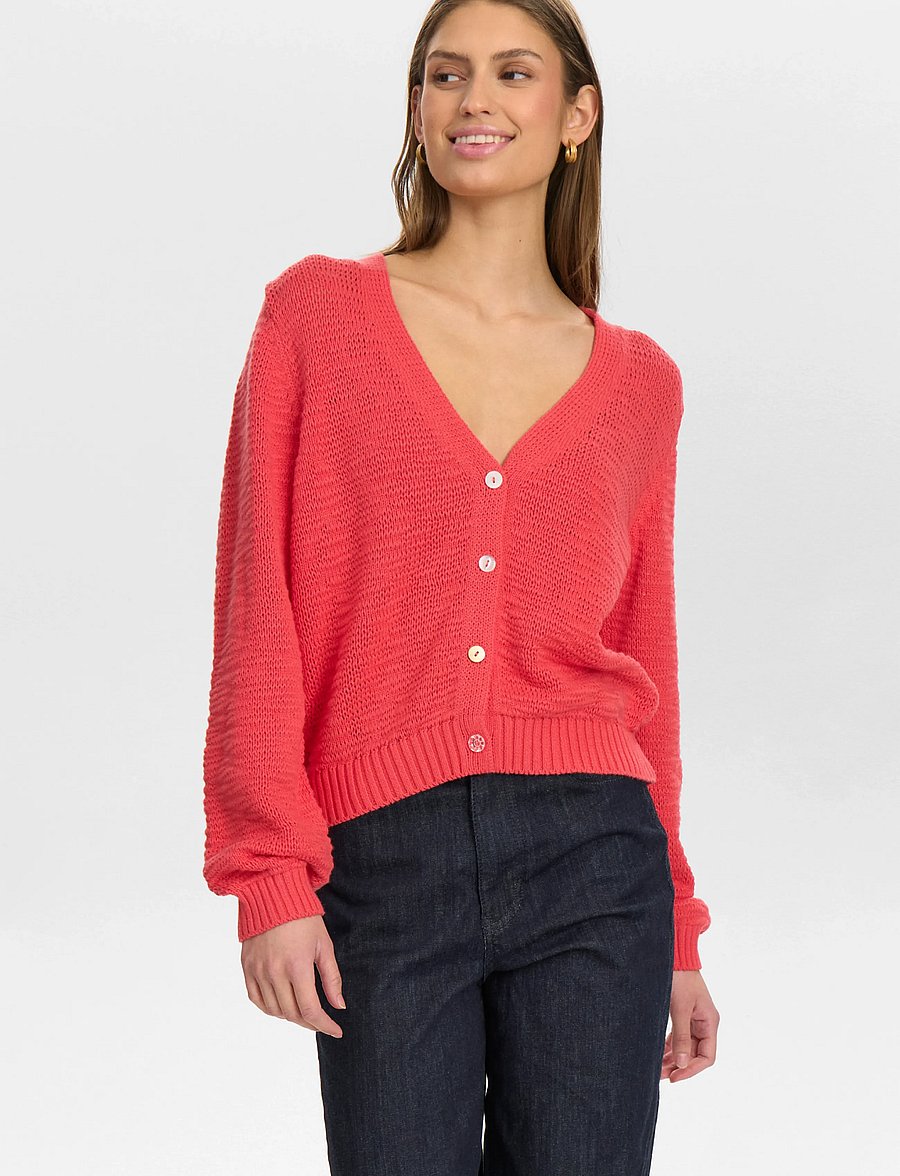 Nümph - NUMIRNA CROPPED CARDIGAN - geranium - 2