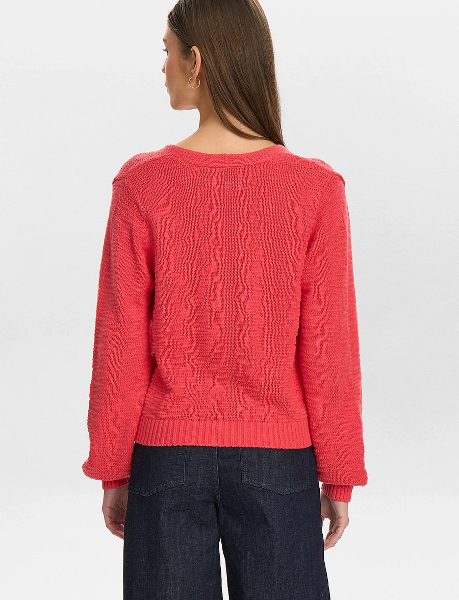 Nümph - NUMIRNA CROPPED CARDIGAN - geranium - 3