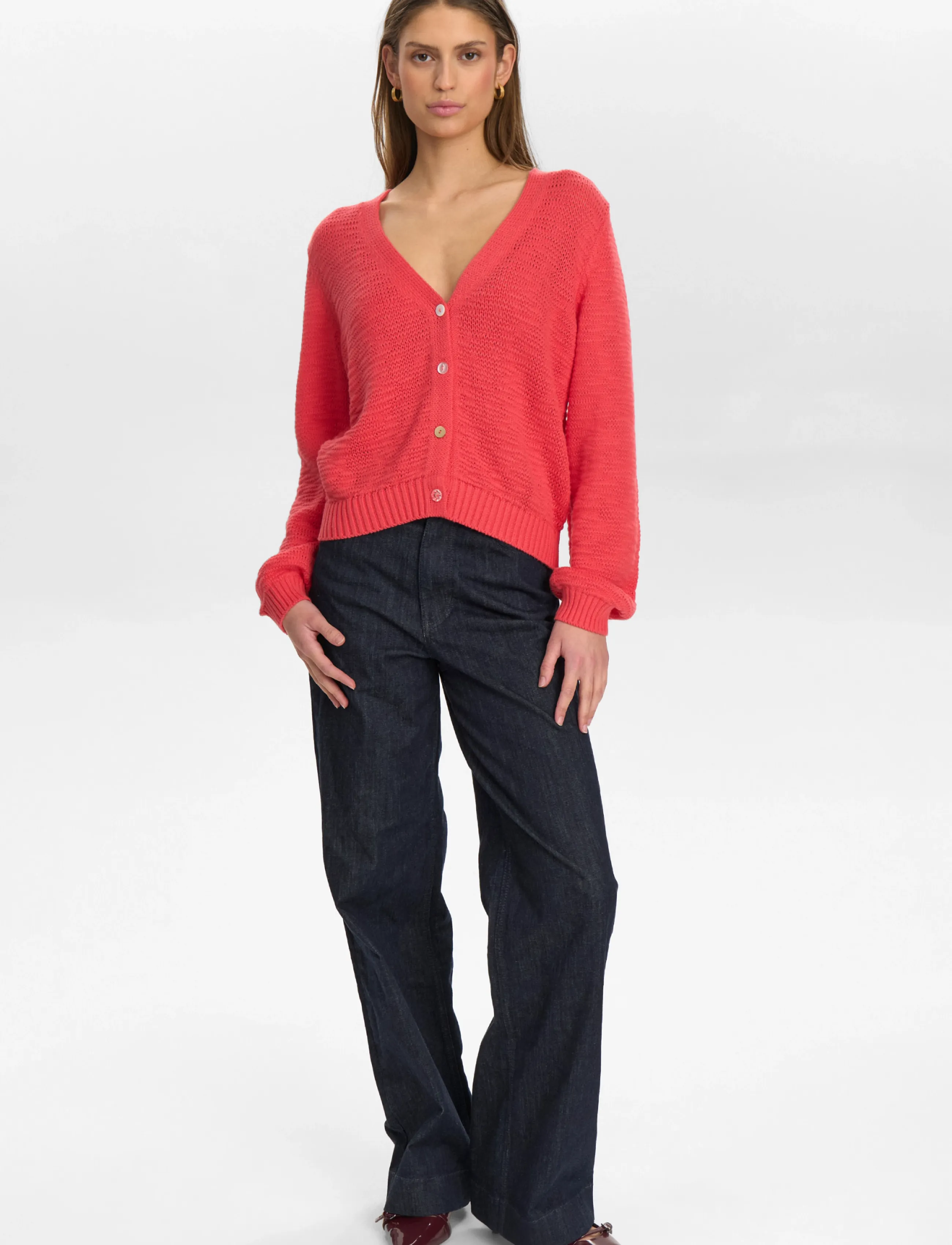 Nümph - NUMIRNA CROPPED CARDIGAN - geranium - 4