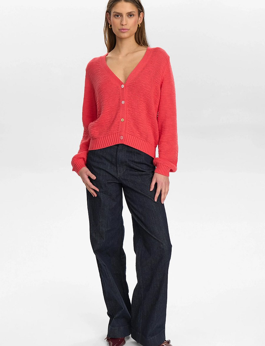 Nümph - NUMIRNA CROPPED CARDIGAN - geranium - 4