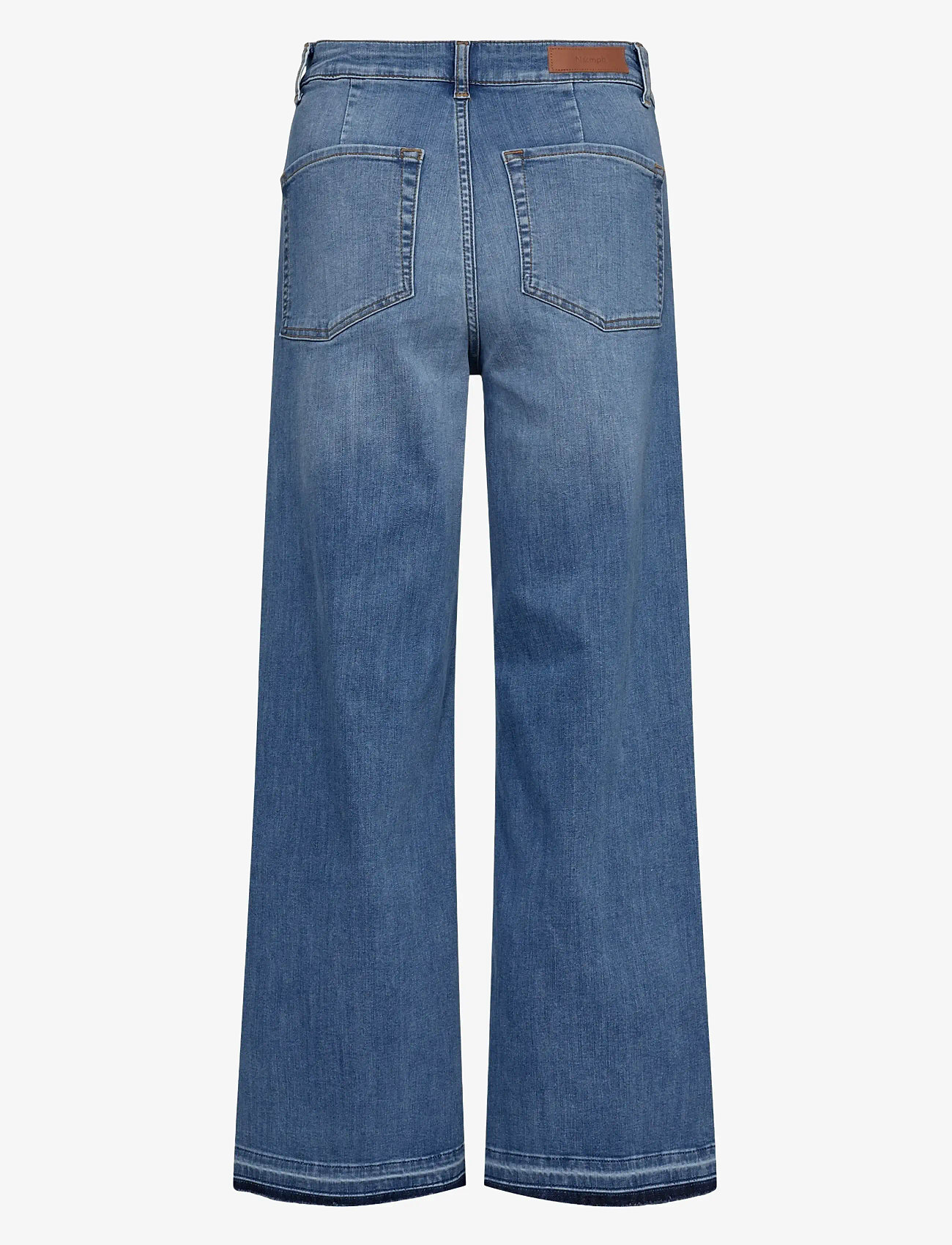 Nümph - NUPARIS JEANS TREND CROP- MID BLUE - flared jeans - medium blue denim - 1