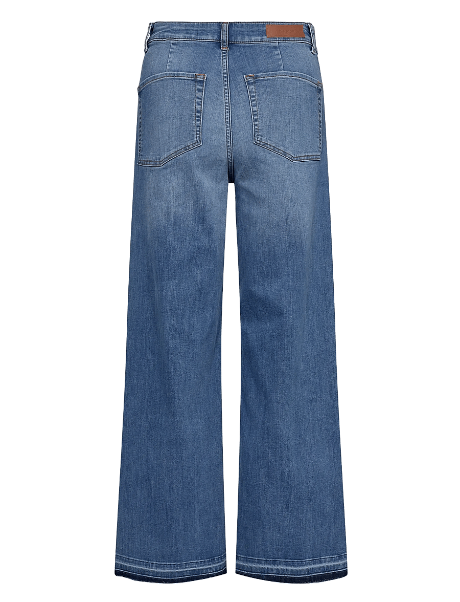 Nümph - NUPARIS JEANS TREND CROP- MID BLUE - flared jeans - medium blue denim - 1