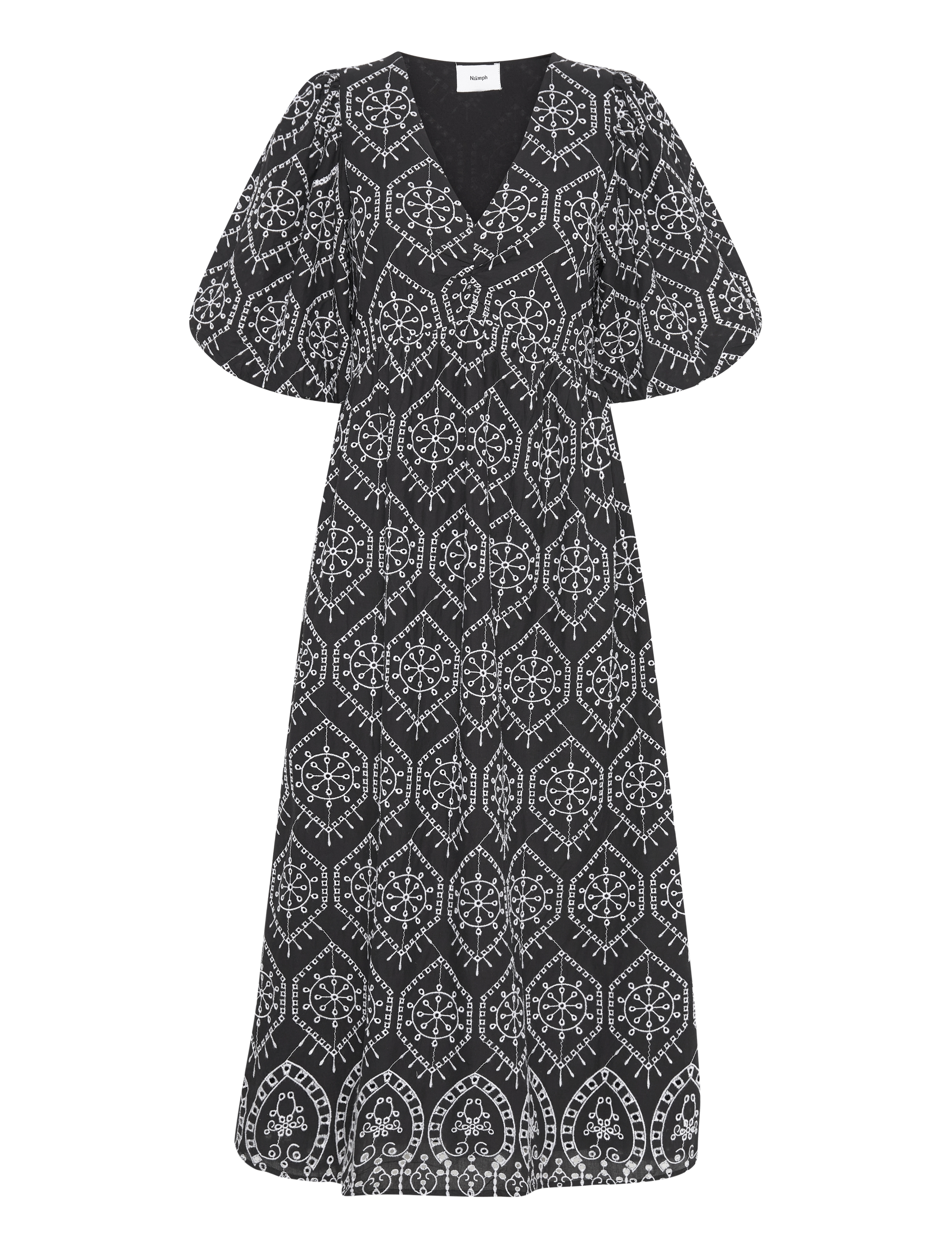 Nümph NUEVELYN CONTRAST  DRESS - Kleider - CAVIAR / black