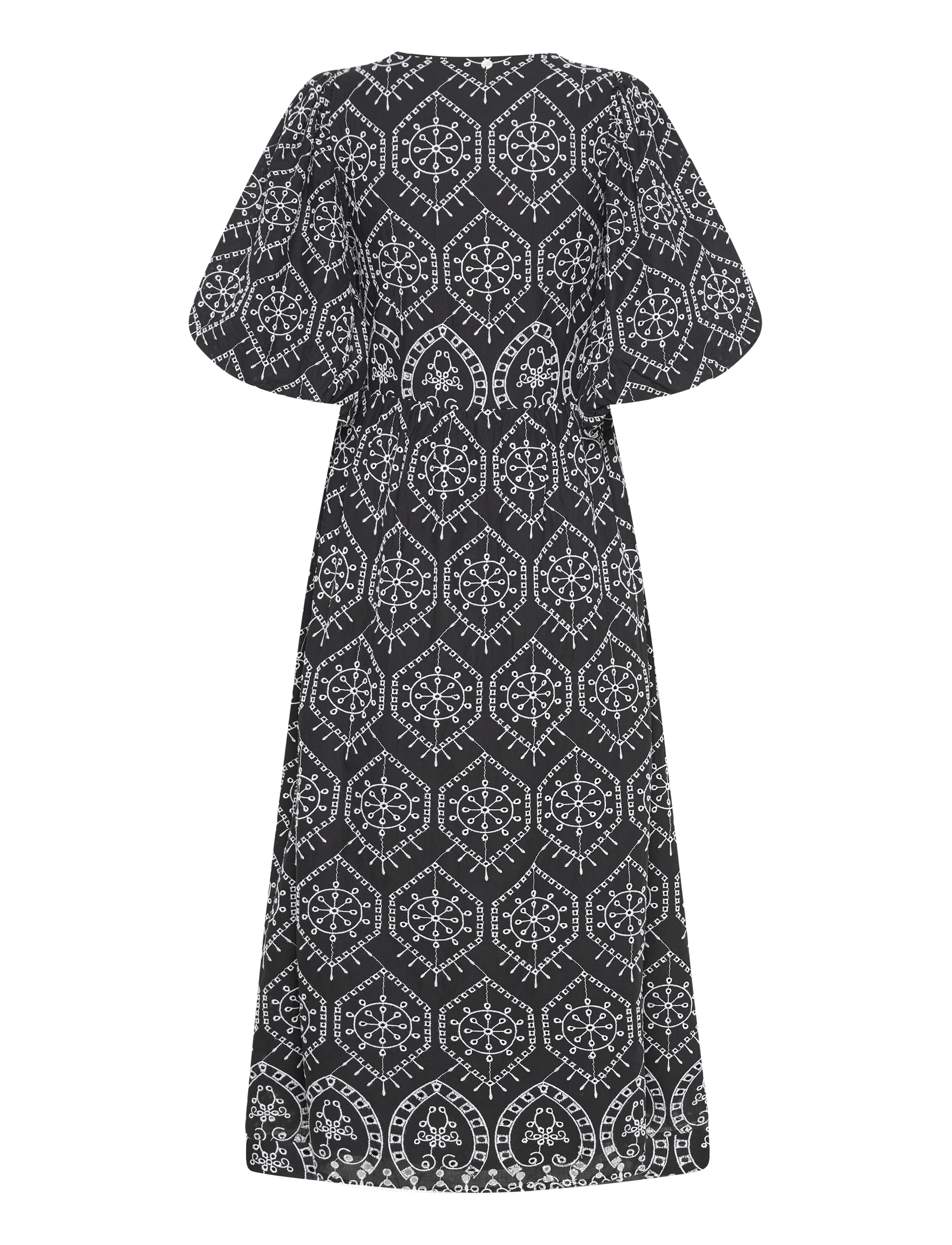 Nümph - NUEVELYN CONTRAST  DRESS - sommerkjoler - caviar - 2