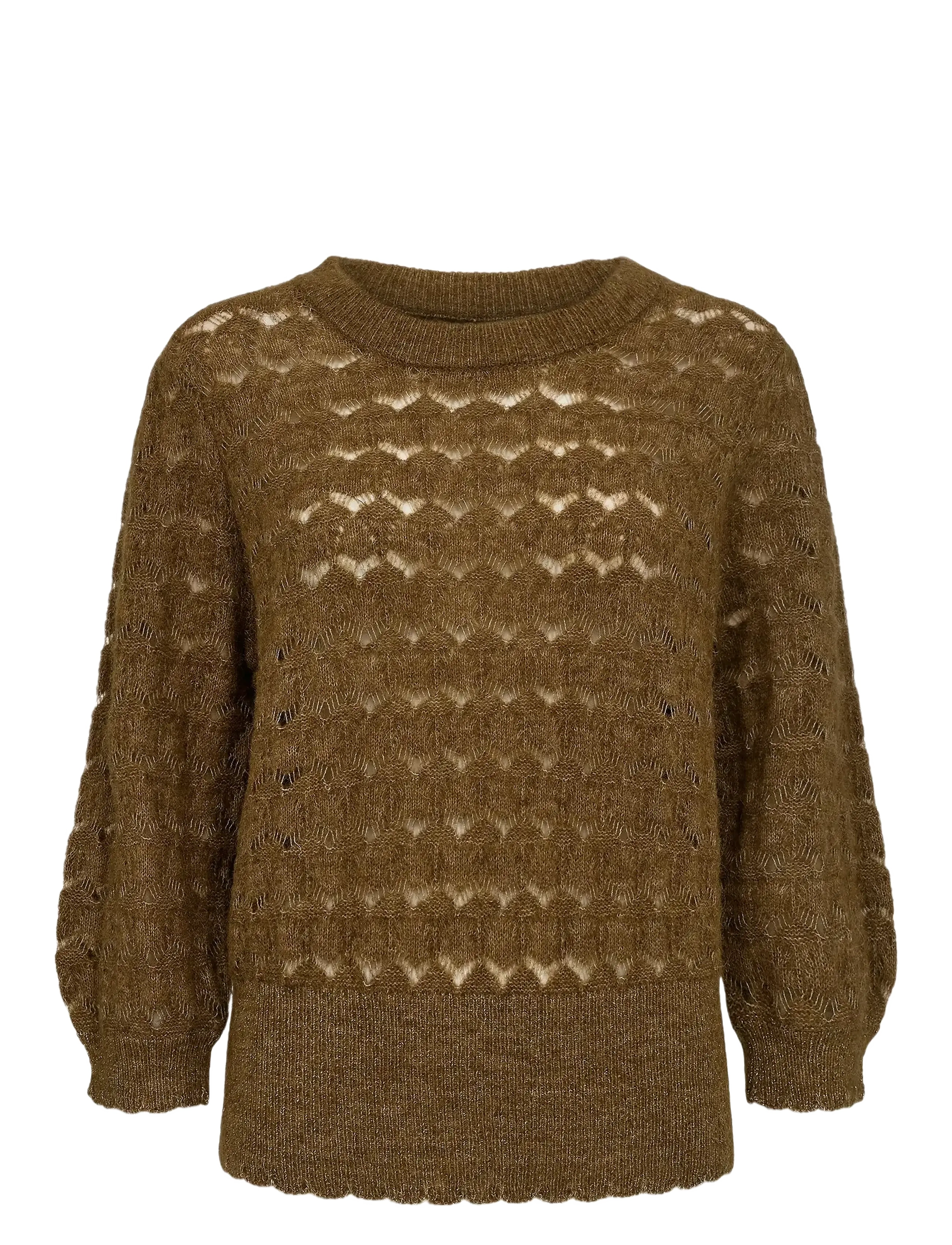 NURIETTA POINTELLE PULLOVER - KANGAROO