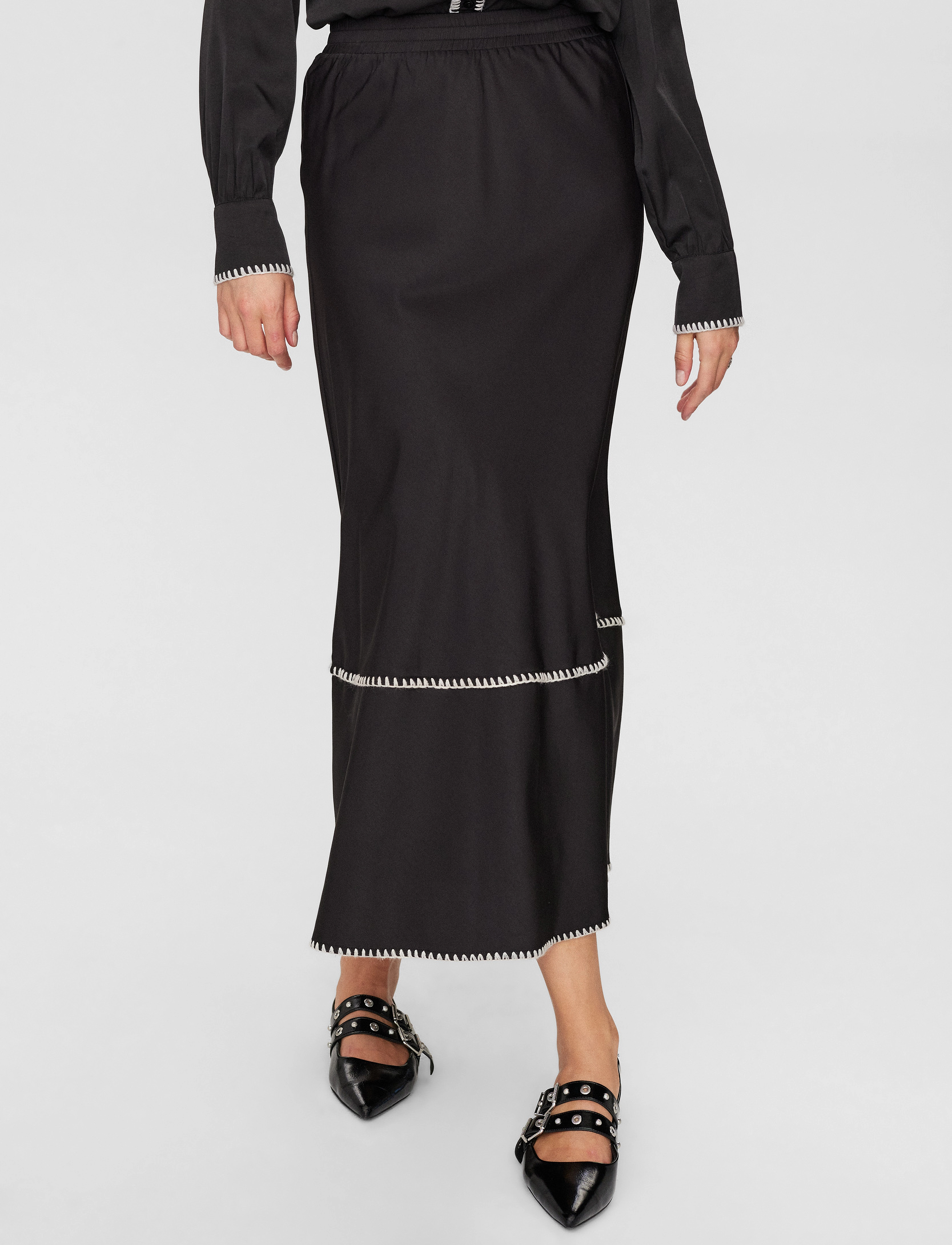 Nümph - NUDARBY SKIRT - maxi röcke - caviar - 3