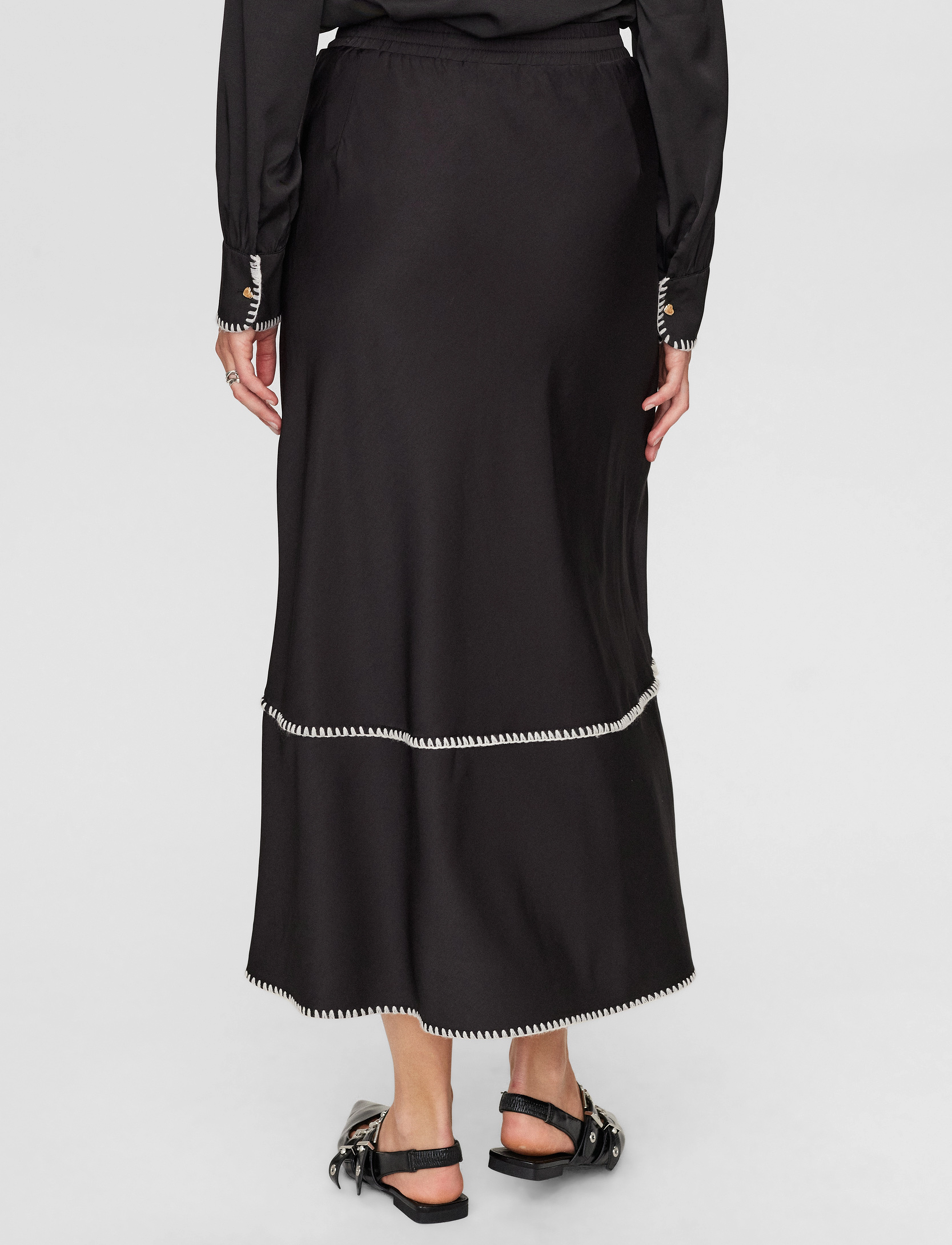 Nümph - NUDARBY SKIRT - maxi röcke - caviar - 4