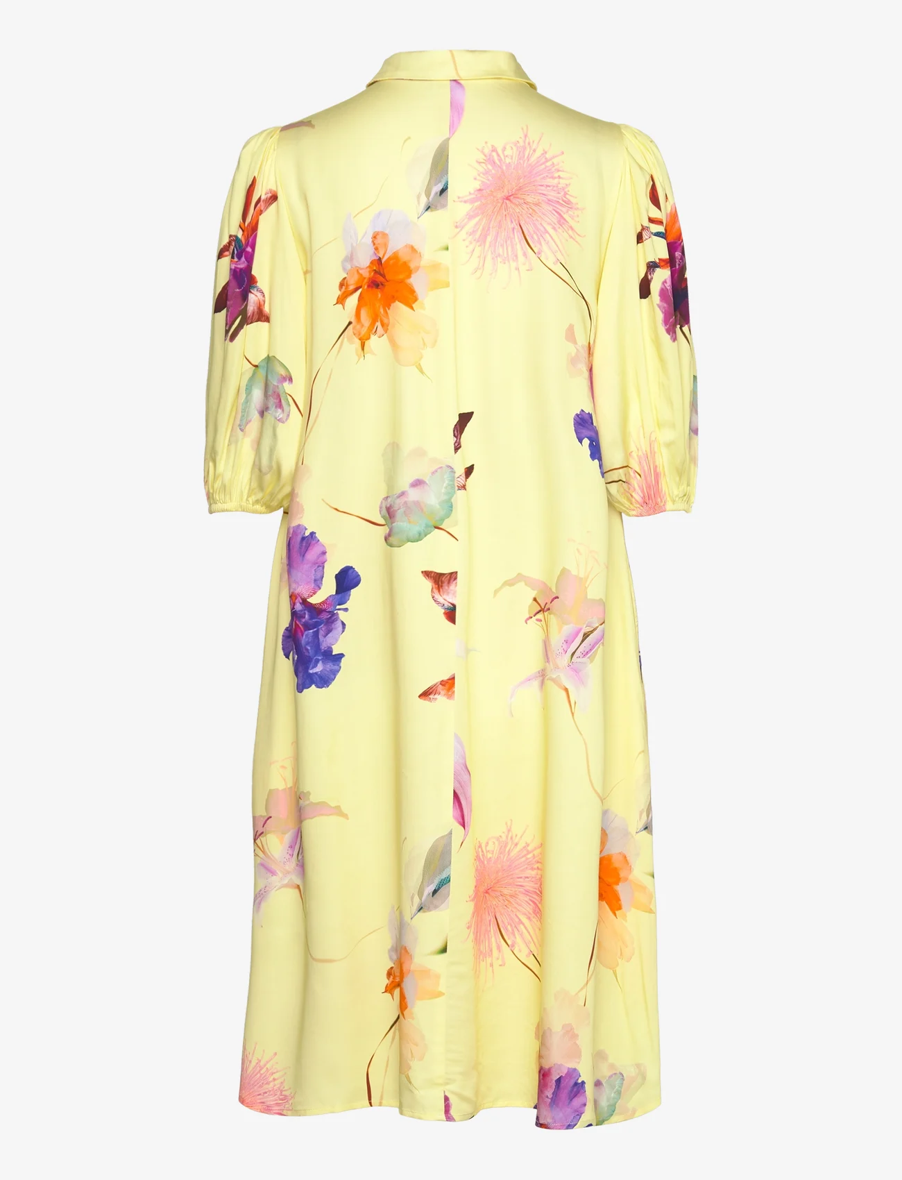 Nümph - NURITA SPRING DRESS - marškinių tipo suknelės - yellow iris - 1