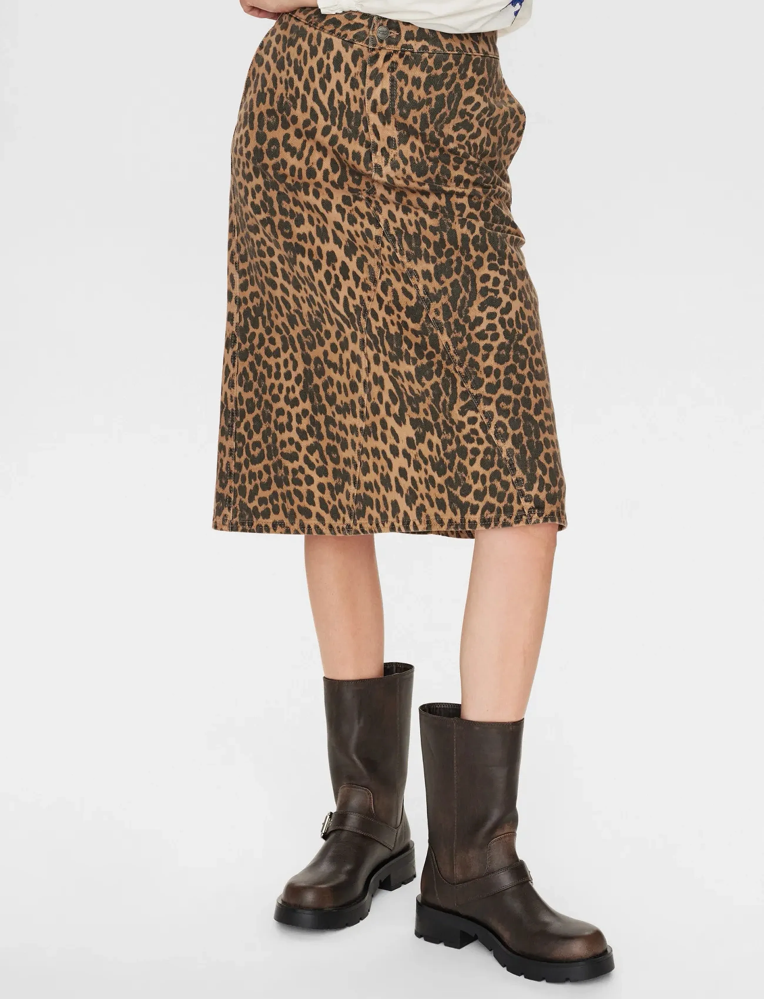 Nümph NUGIGI SKIRT - Midi skirts - TIGER´S EYE / brown