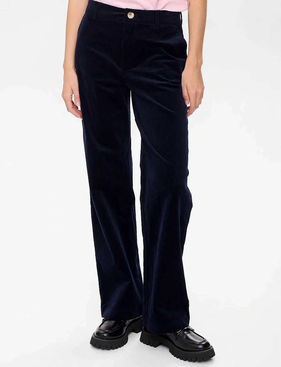 Nümph - NUJOANNA PANTS - bukser med lige ben - dark sapphire - 0