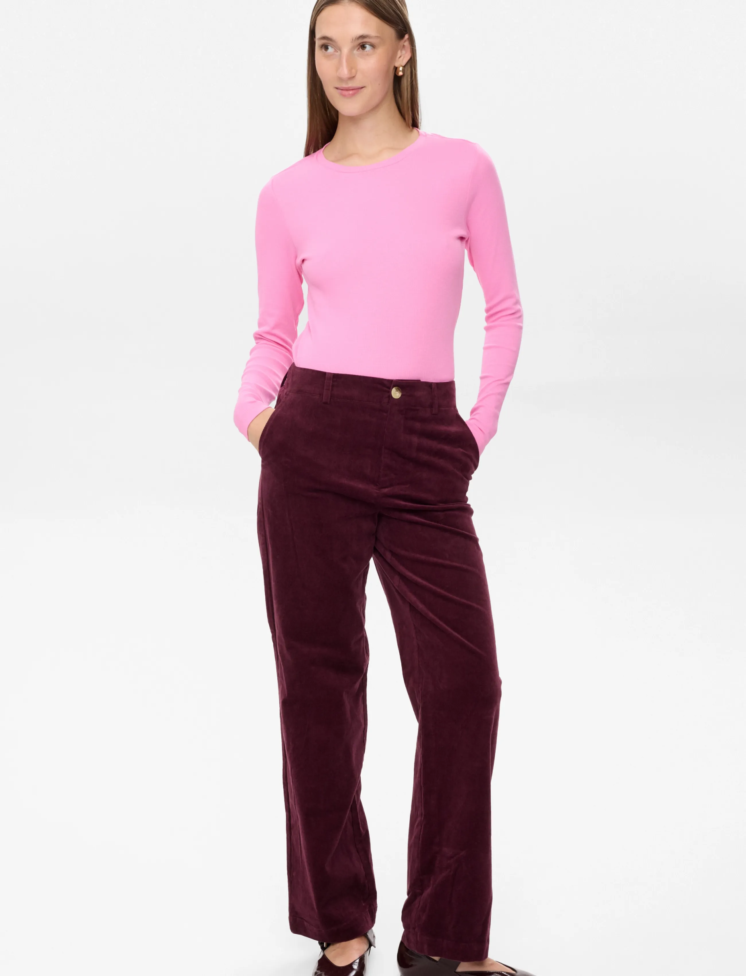 Nümph - NUJOANNA PANTS - sirged püksid - winetasting - 3