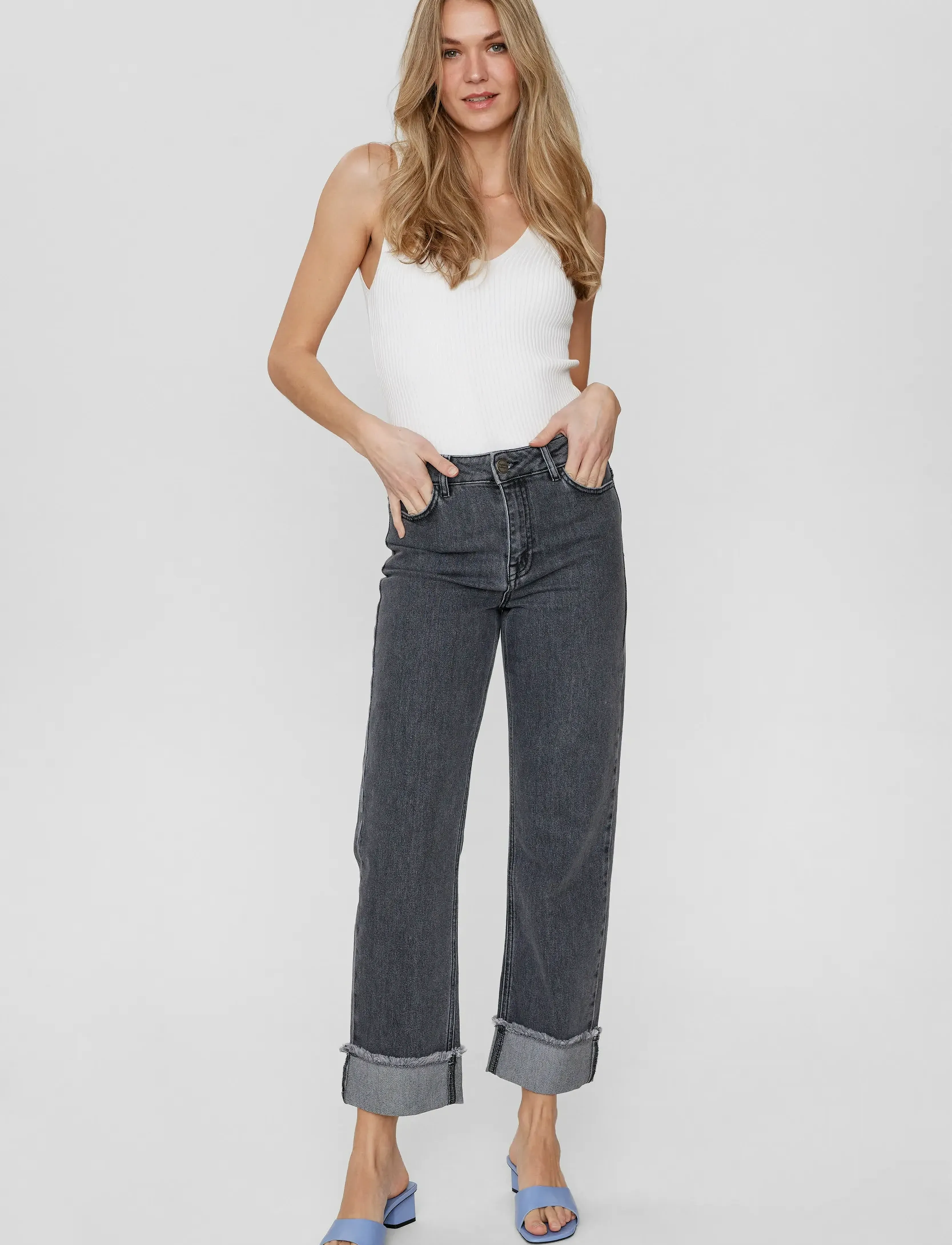 Nümph - NUTORONTO JEANS - DARK GREY - straight jeans - dark grey denim - 3