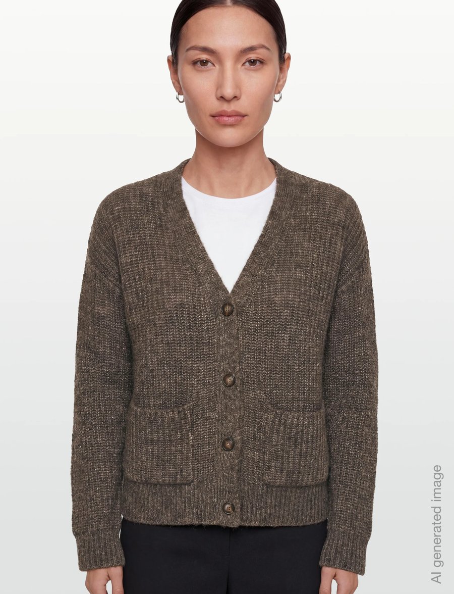 Nümph - NUZINDI SHORT CARDIGAN - koftor - dark earth - 3