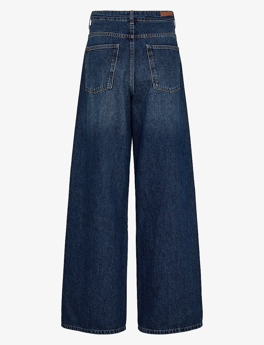 Nümph - NUBROOKLYN JEANS - DARK BLUE - leveälahkeiset farkut - dark blue denim - 2