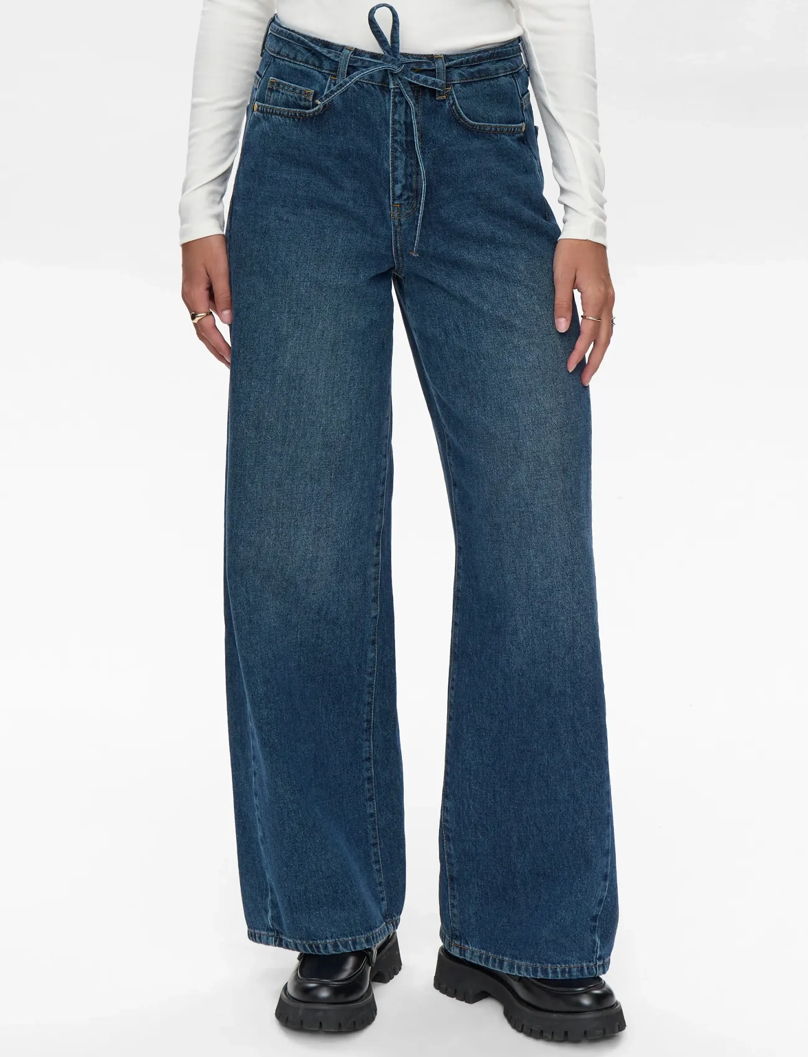 Nümph NUBROOKLYN JEANS - DARK BLUE - Tøj - DARK BLUE DENIM / blue