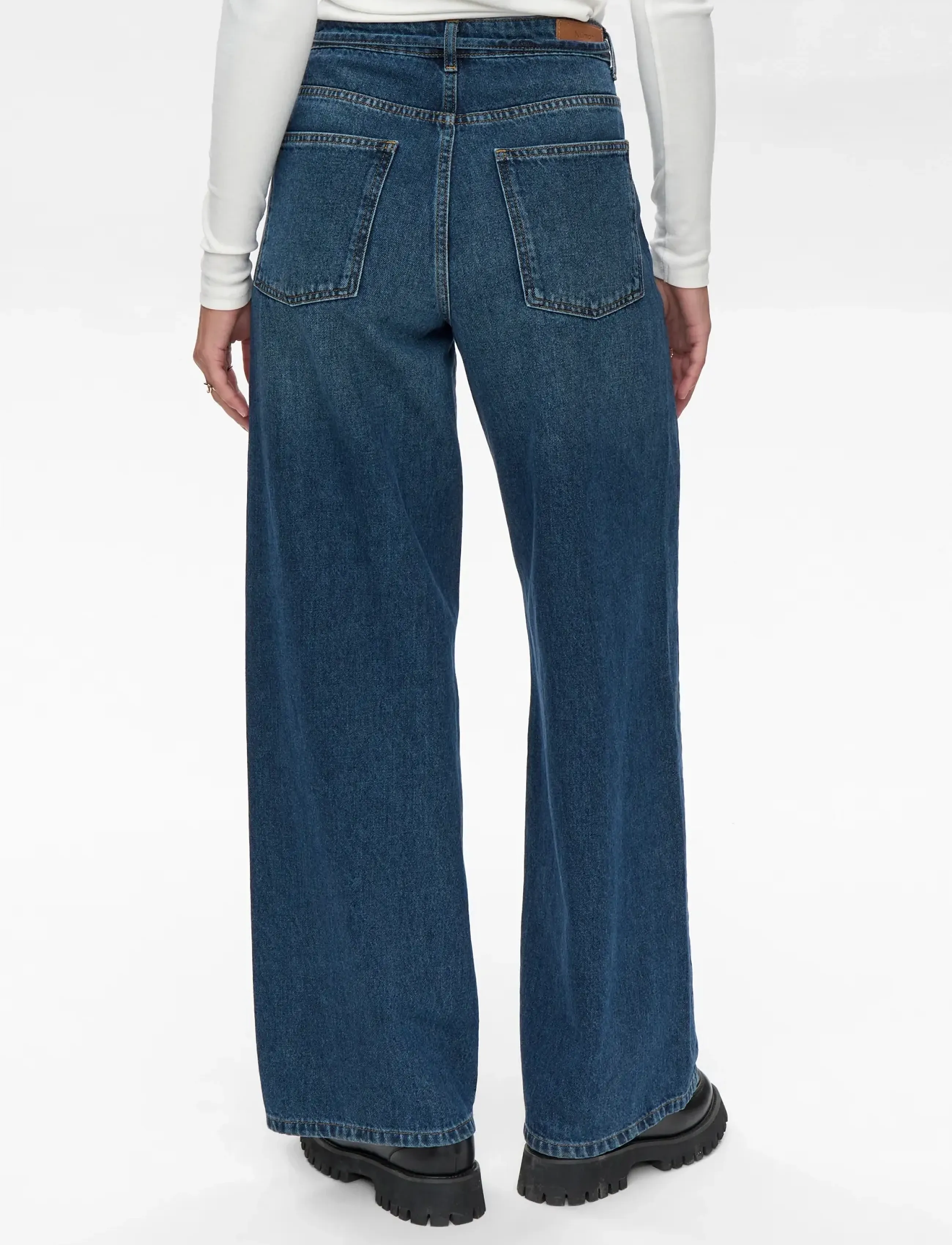 Nümph - NUBROOKLYN JEANS - DARK BLUE - wide leg jeans - dark blue denim - 3
