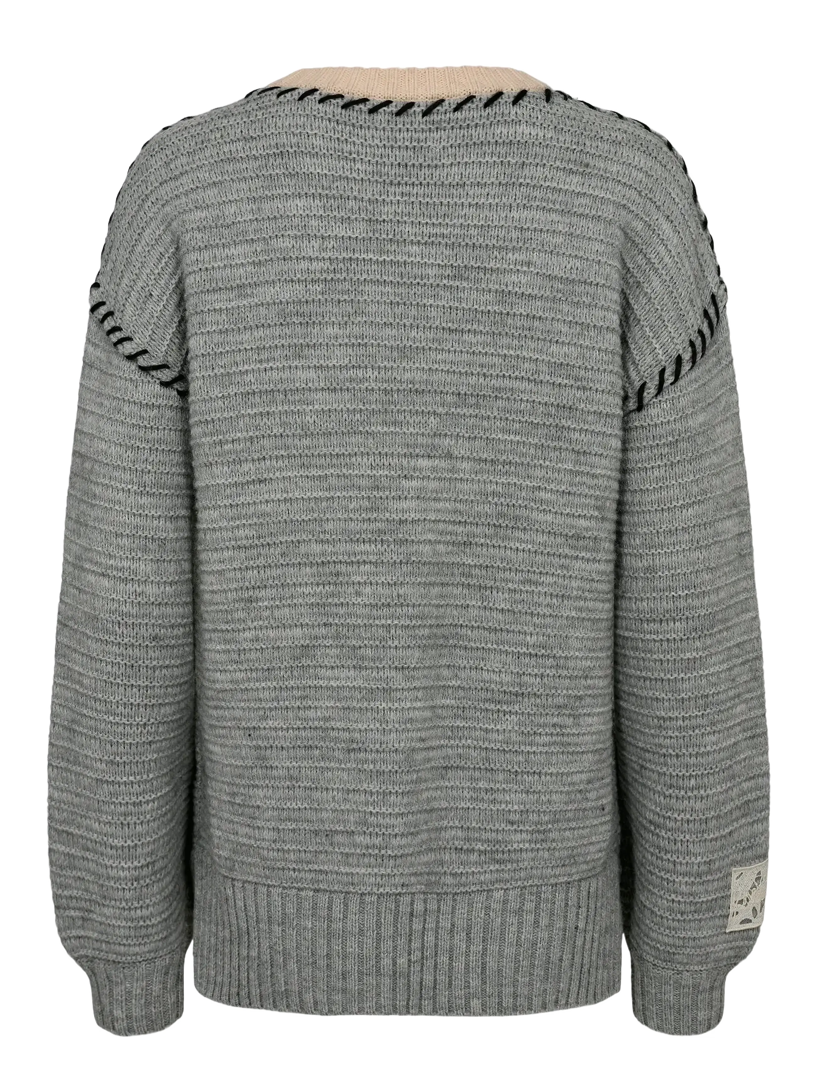 Nümph - NUTRIA PULLOVER - neulepuserot - medium grey mel - 1