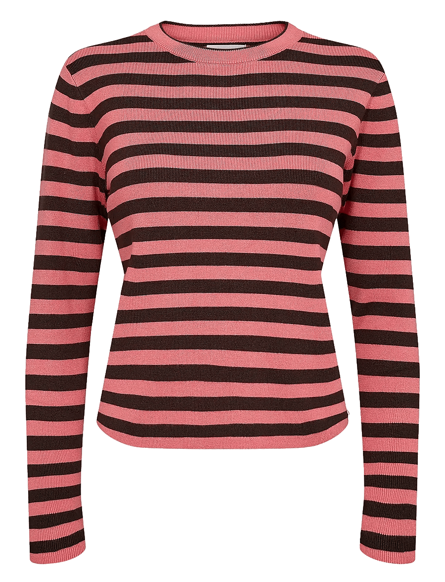 Nümph - NUSTRIPY PULLOVER - pullover - pink lemonade - 1
