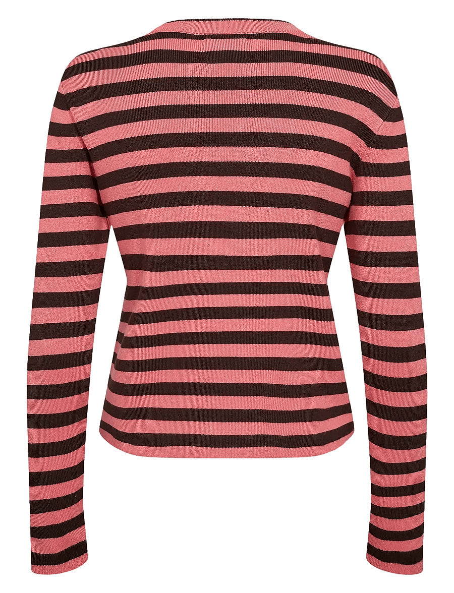 Nümph - NUSTRIPY PULLOVER - pullover - pink lemonade - 2