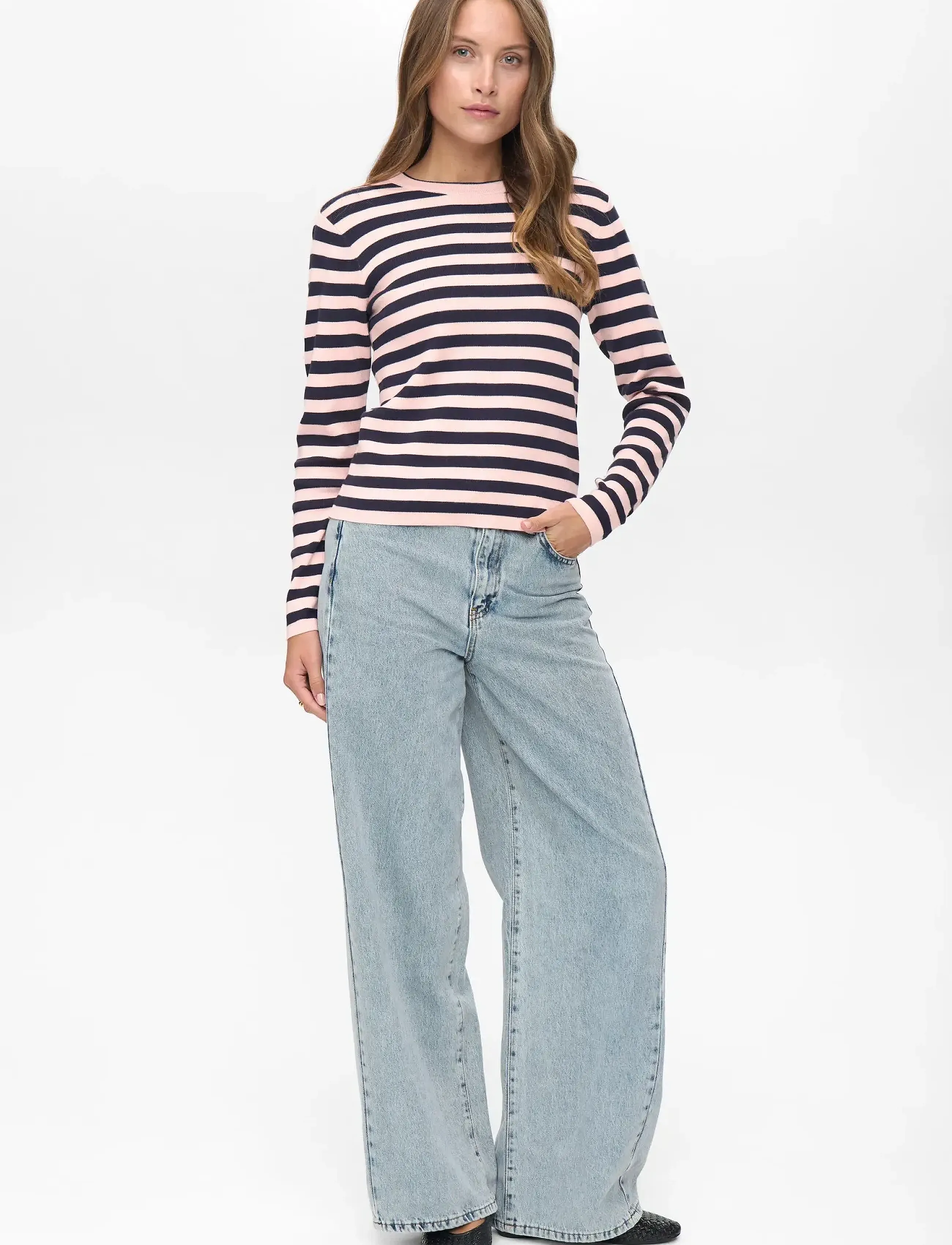 Nümph - NUSTRIPY PULLOVER - jumpers - roseate spoonbill - 4