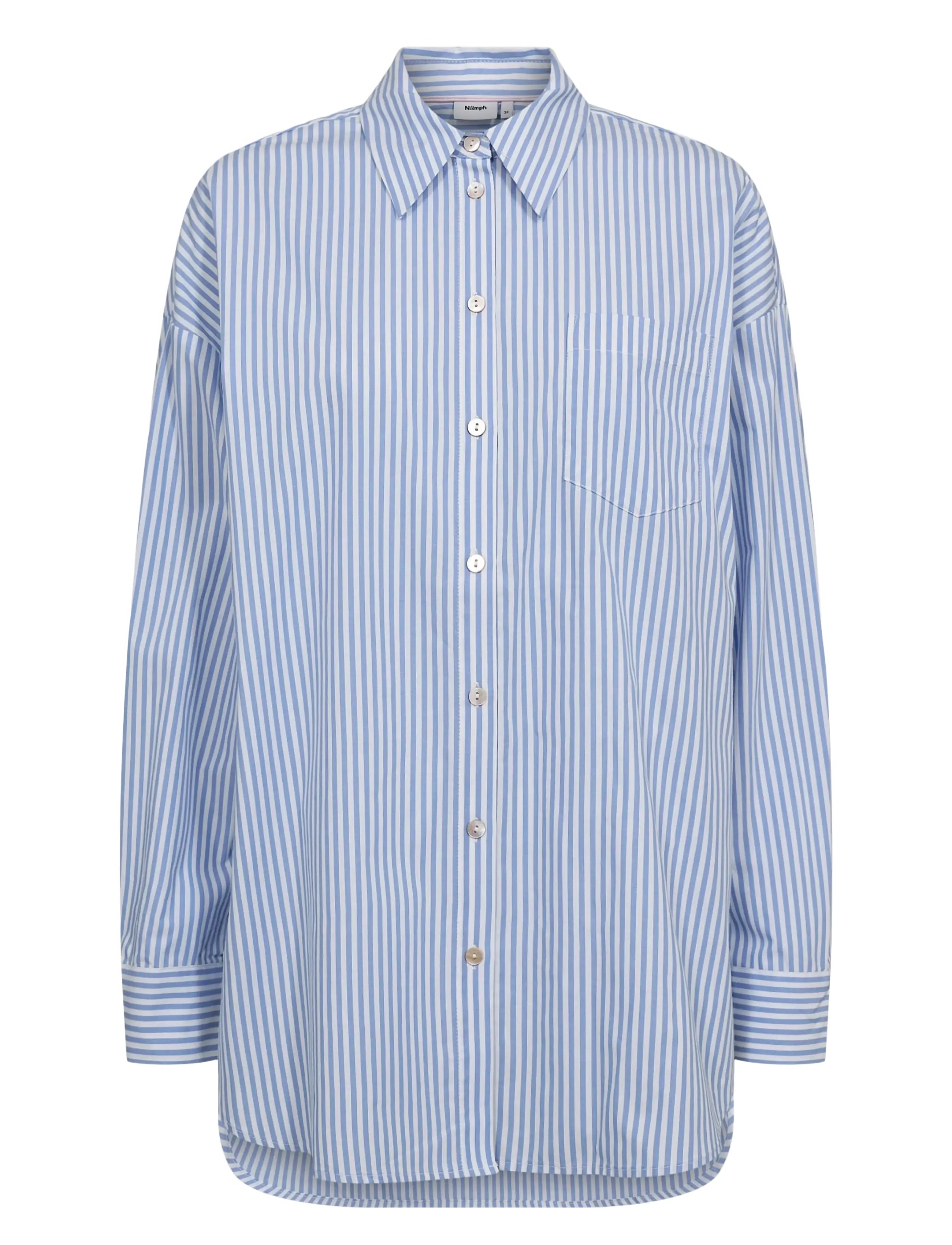 Nümph NUHAILEY SHIRT W/O STONES - Nümph - HYDRANGEA / blue