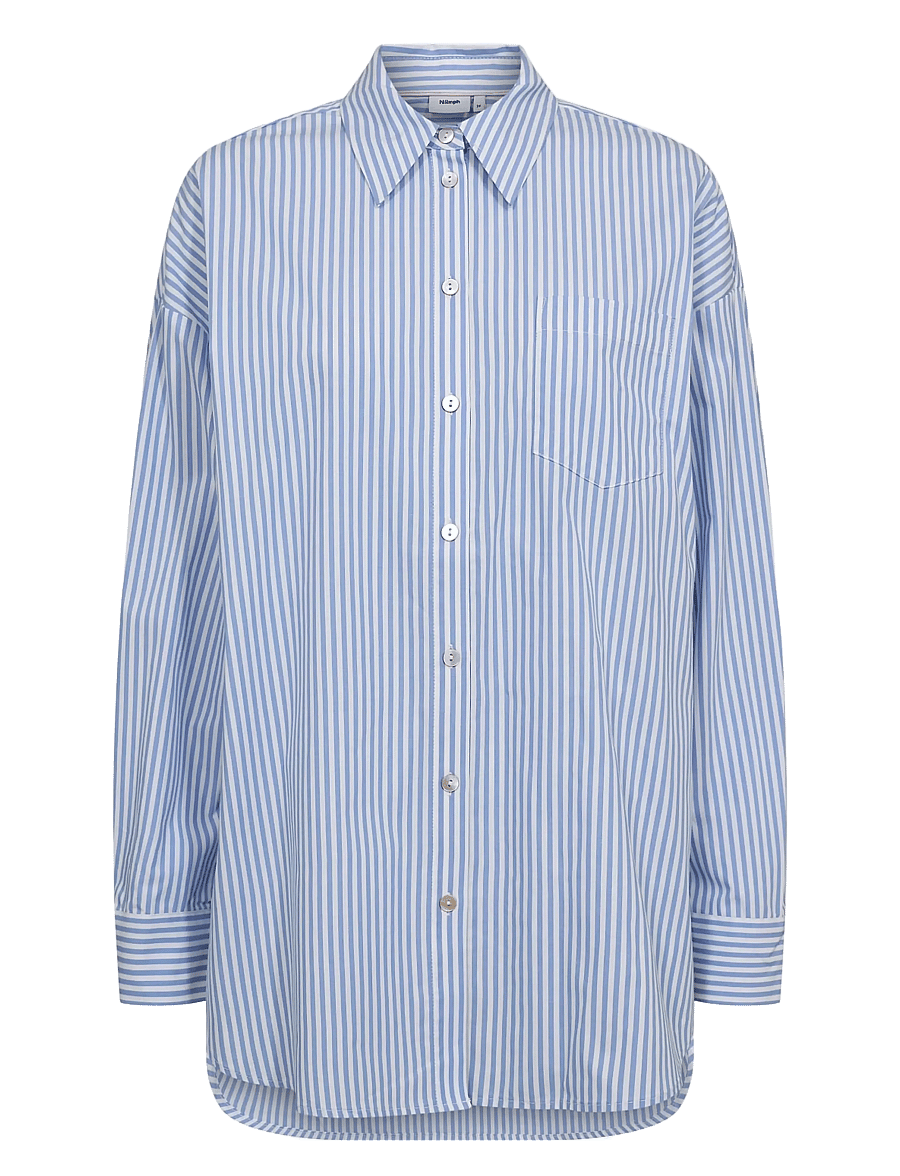 Nümph - NUHAILEY SHIRT W/O STONES - langärmlige hemden - hydrangea - 1