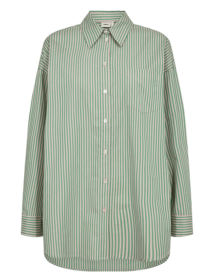 Nümph - NUHAILEY SHIRT W/O STONES - langärmlige hemden - vibrant green - 1