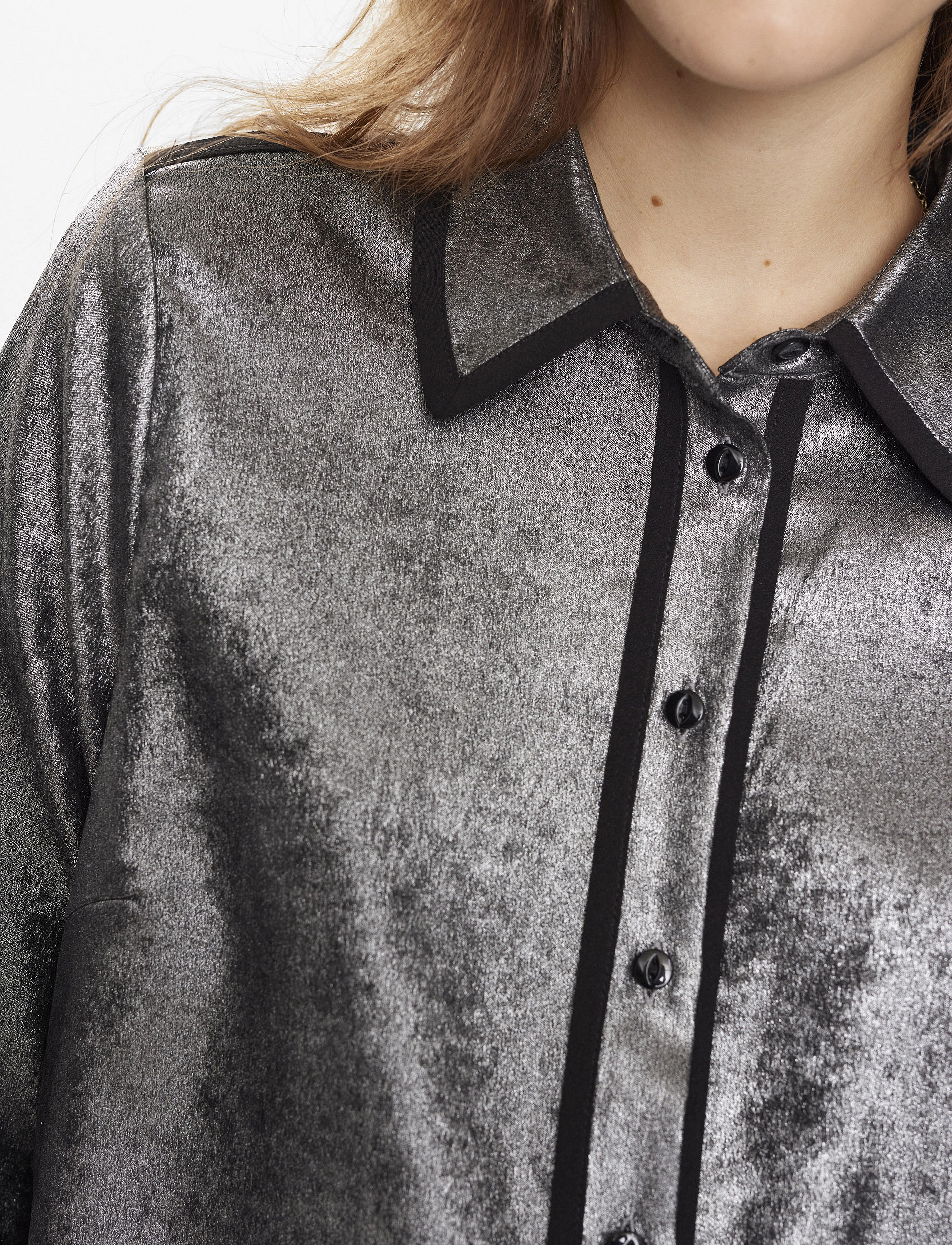 Nümph - NUHILARY SHIRT - langærmede skjorter - silver - 3