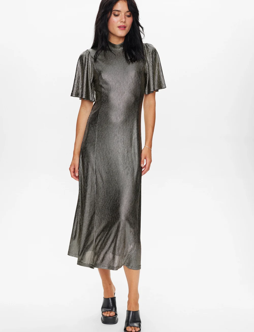 Nümph - NUSIMMA DRESS - festklänningar - gold - 0