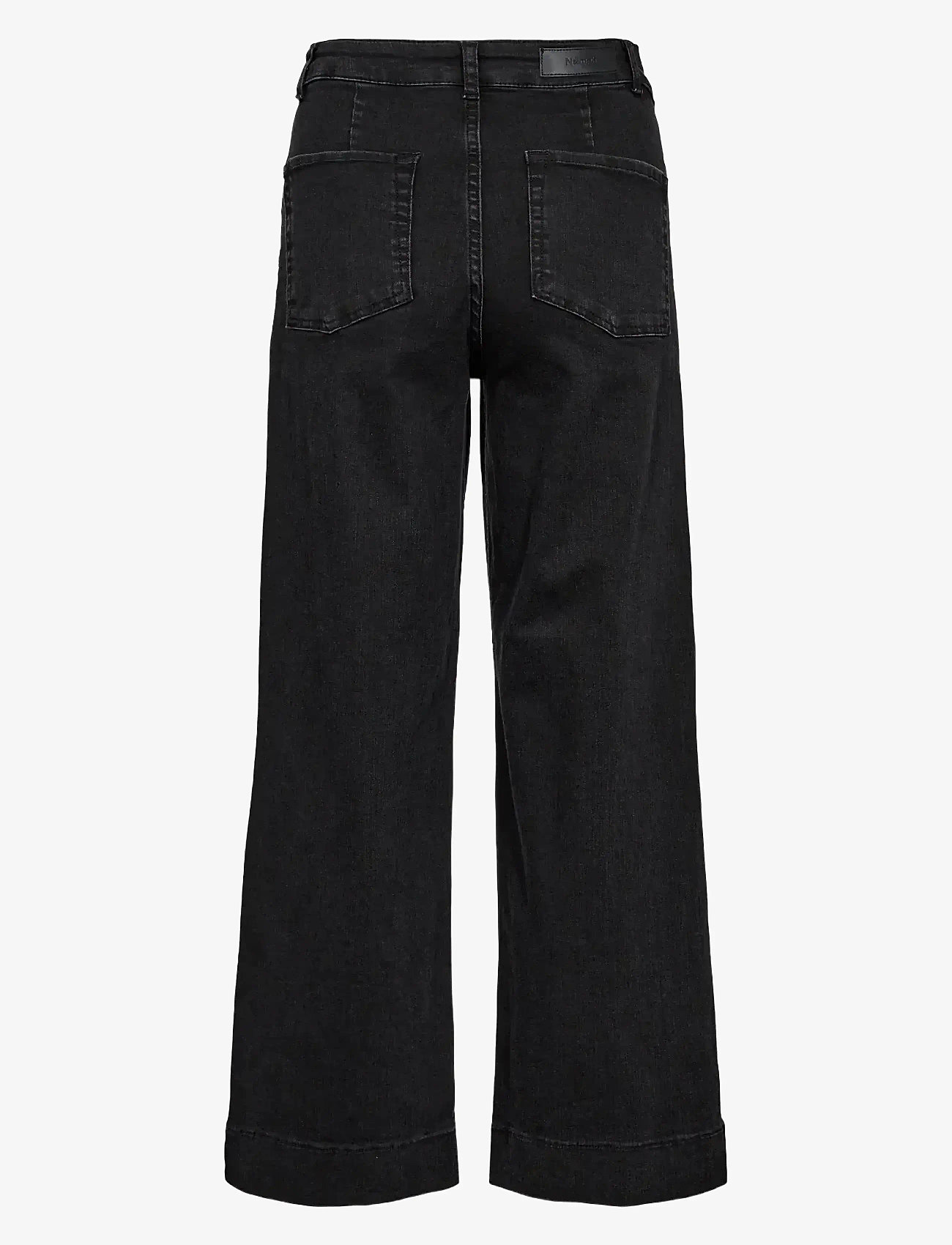 Nümph - NUPARIS CROPPED BLACK - hosen mit weitem bein - caviar - 1