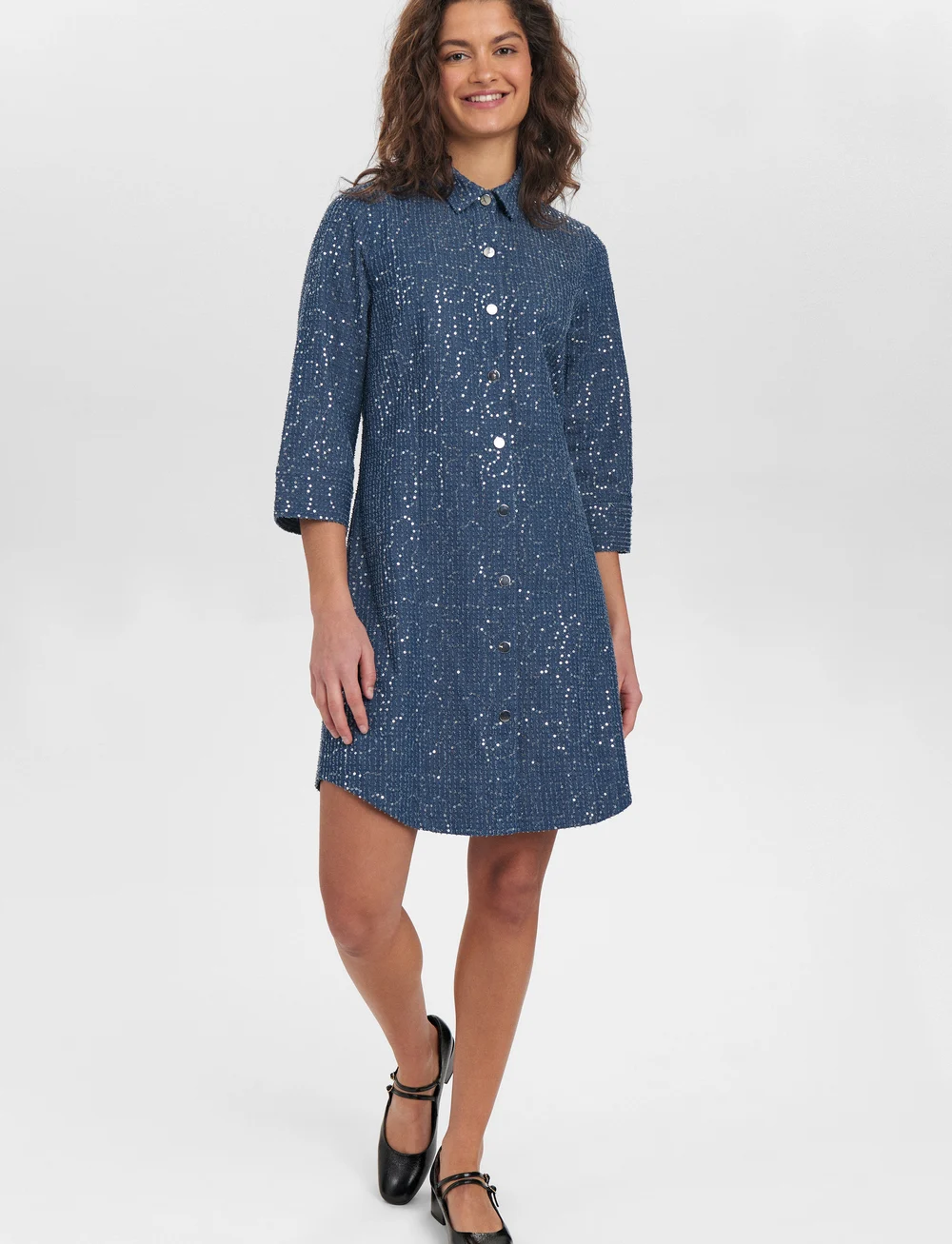Nümph - NUJOURNEY DRESS - teksakleidid - medium blue denim - 4