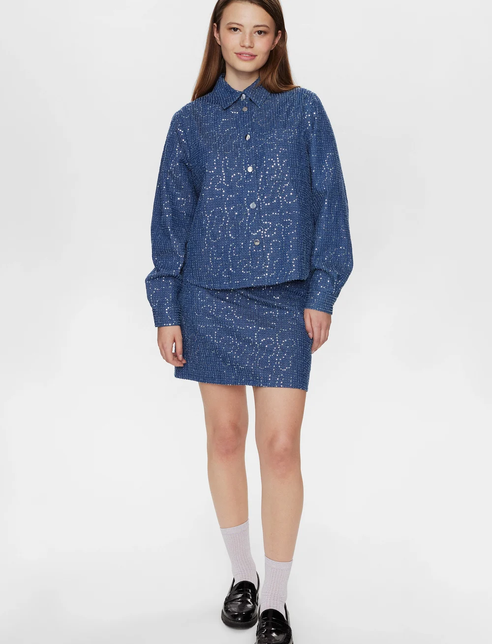 Nümph - NUJOURNEY SHIRT - teksasärgid - medium blue denim - 4