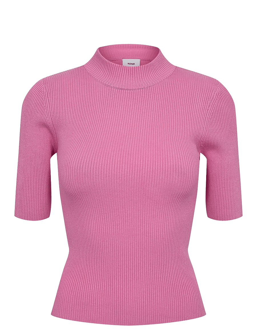Nümph - NUBIA SS PULLOVER CROPPED - t-shirts - fuchsia pink - 0