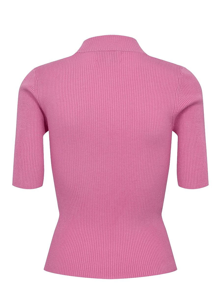 Nümph - NUBIA SS PULLOVER CROPPED - t-shirts - fuchsia pink - 1