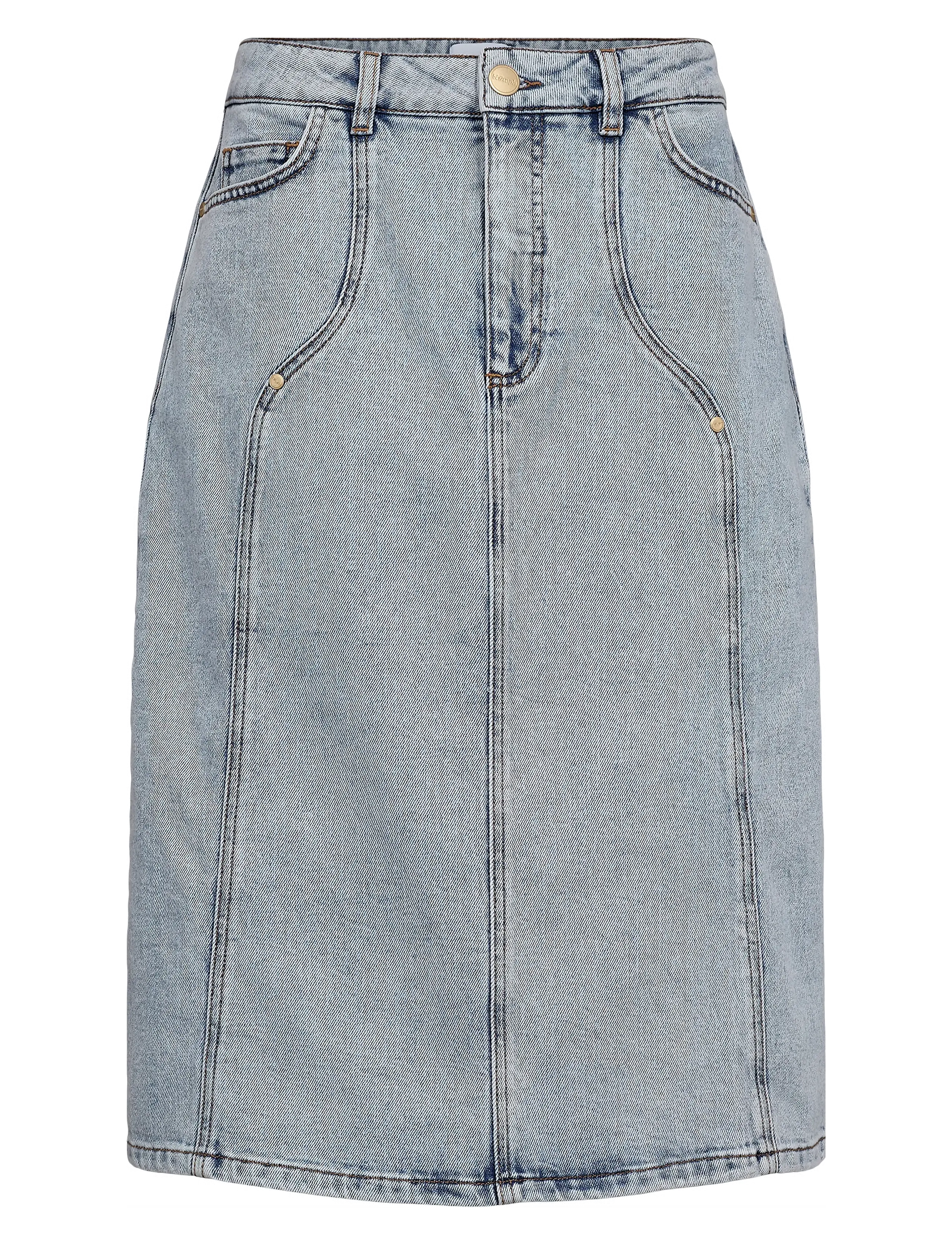 Nümph NUTORONTO MIDI SKIRT - Denimnederdele - LIGHT BLUE DENIM / blue