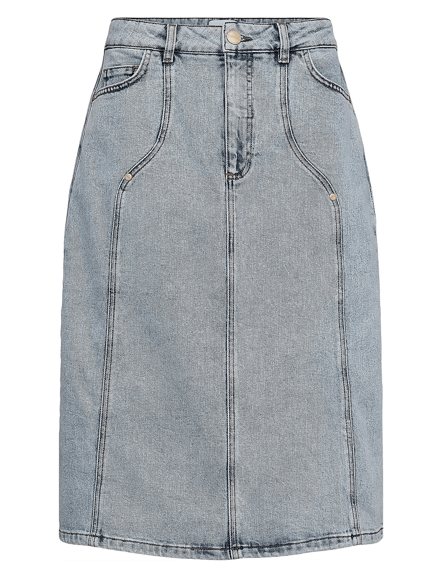 Nümph - NUTORONTO MIDI SKIRT - jeansröcke - light blue denim - 1