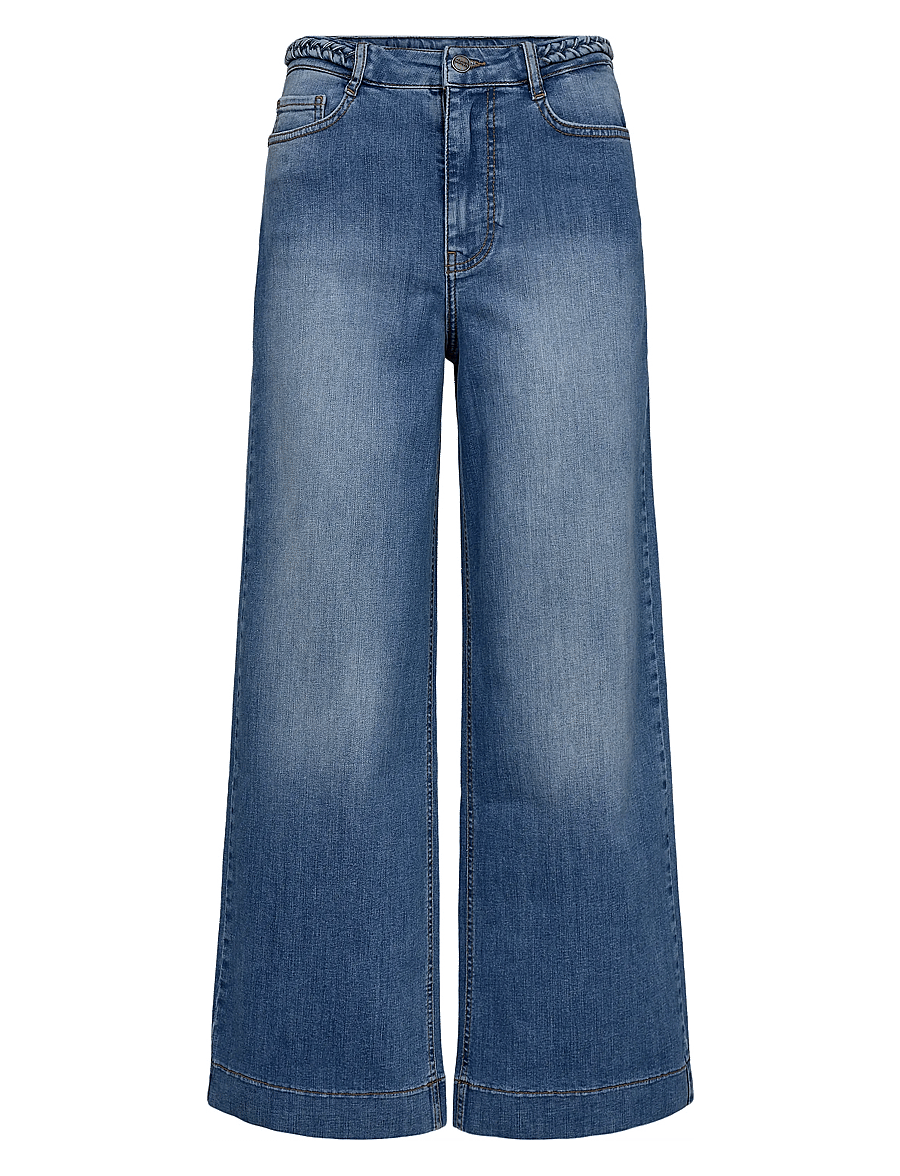 Nümph - NUPARIS CROPPED JEANS - pantalons larges - light denim blue 2 - 1