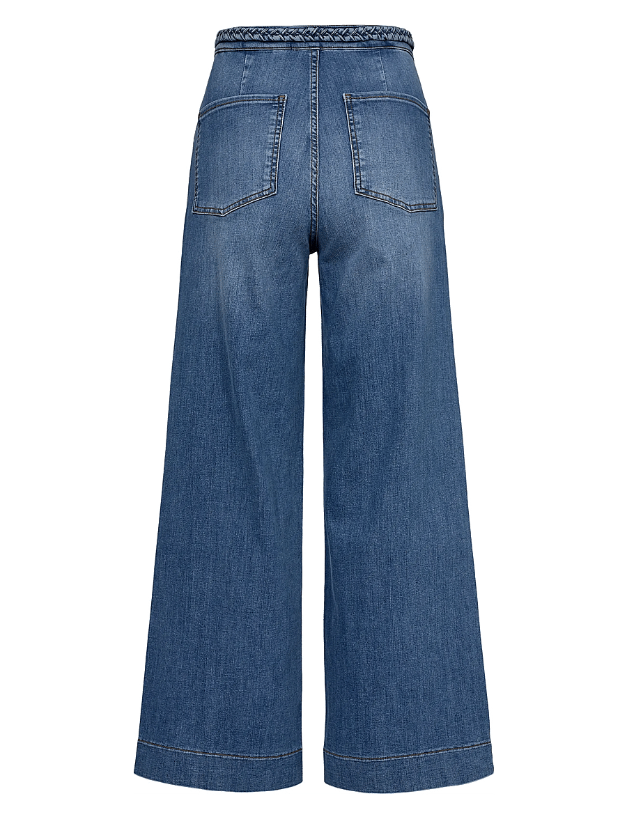 Nümph - NUPARIS CROPPED JEANS - pantalons larges - light denim blue 2 - 2