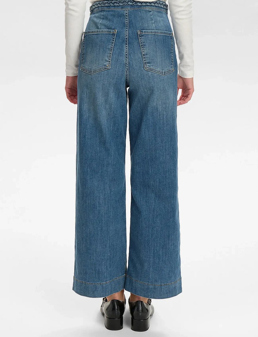 Nümph - NUPARIS CROPPED JEANS - pantalons larges - light denim blue 2 - 3