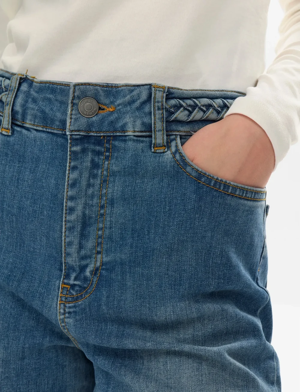 Nümph - NUPARIS CROPPED JEANS - hosen mit weitem bein - light denim blue 2 - 5