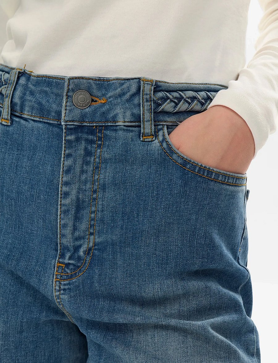 Nümph - NUPARIS CROPPED JEANS - pantalons larges - light denim blue 2 - 5